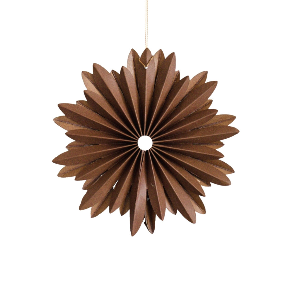 Paper Star Ornament - Rust