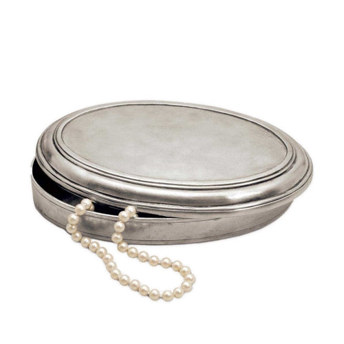 Vittoria Lidded Box - 20cm - Italian pewter