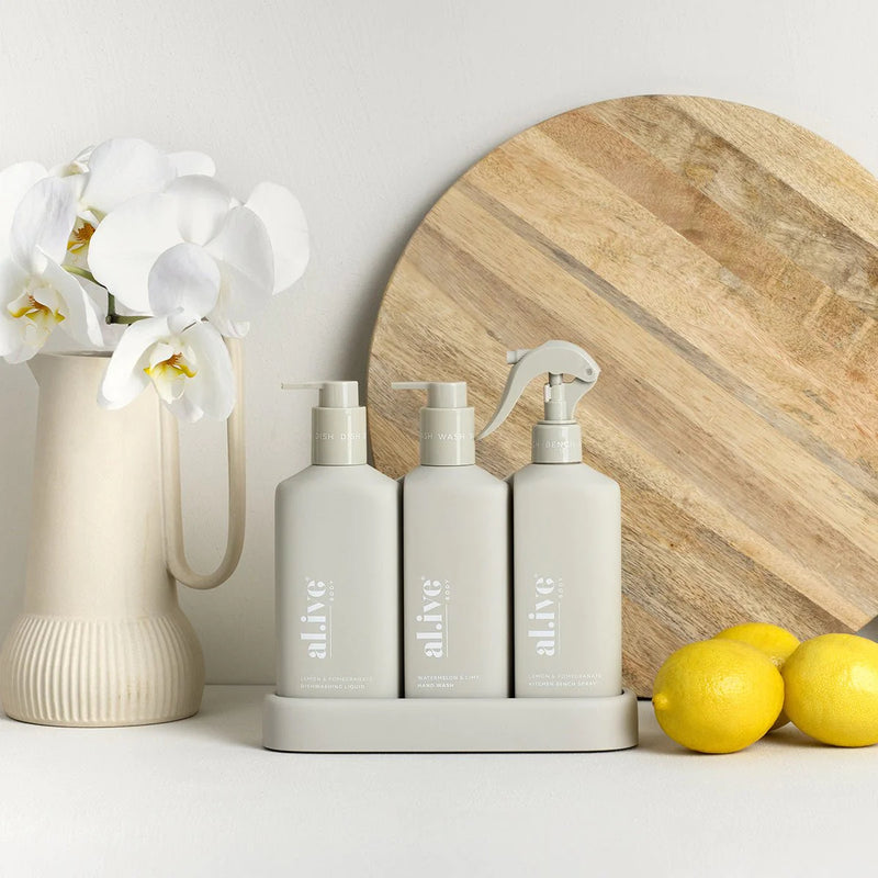 al.ive Premium Kitchen Trio - Dishwashing Liquid, Hand Wash & Bench Spray