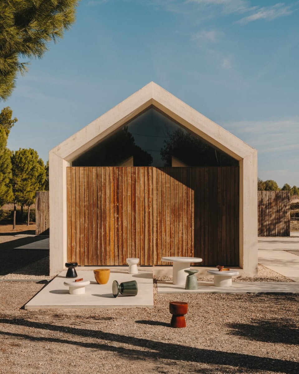 Oster Mustard Ceramic Stool - Indoor & Outdoor