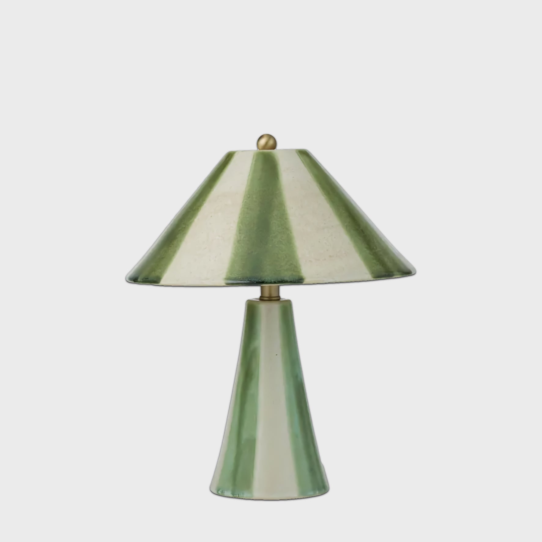 Athol Ceramic Lamp - Green/Ivory