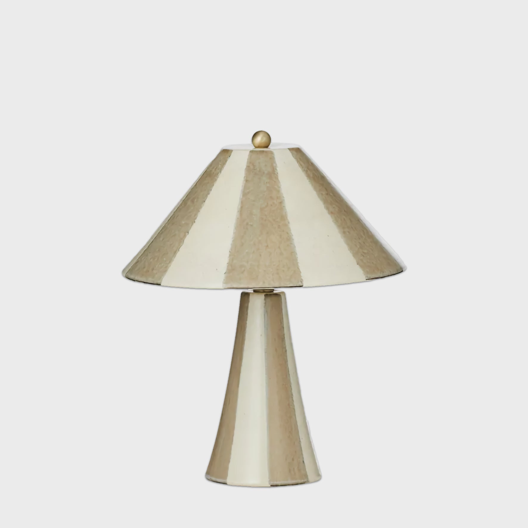 Athol Ceramic Lamp - Taupe/Ivory