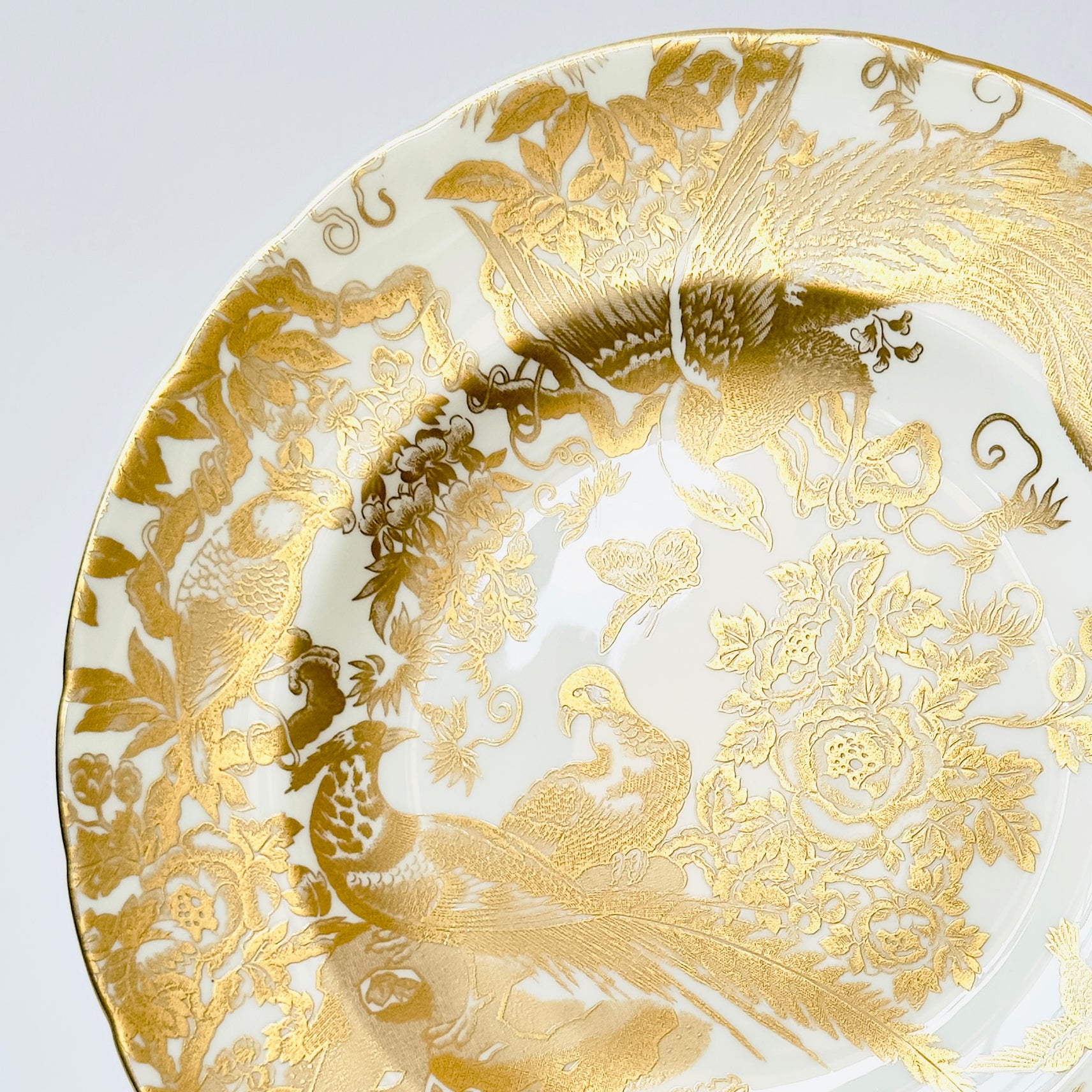 Vintage Royal Crown Derby Aves Gold Dinner Plate (27cm) | English Bone China