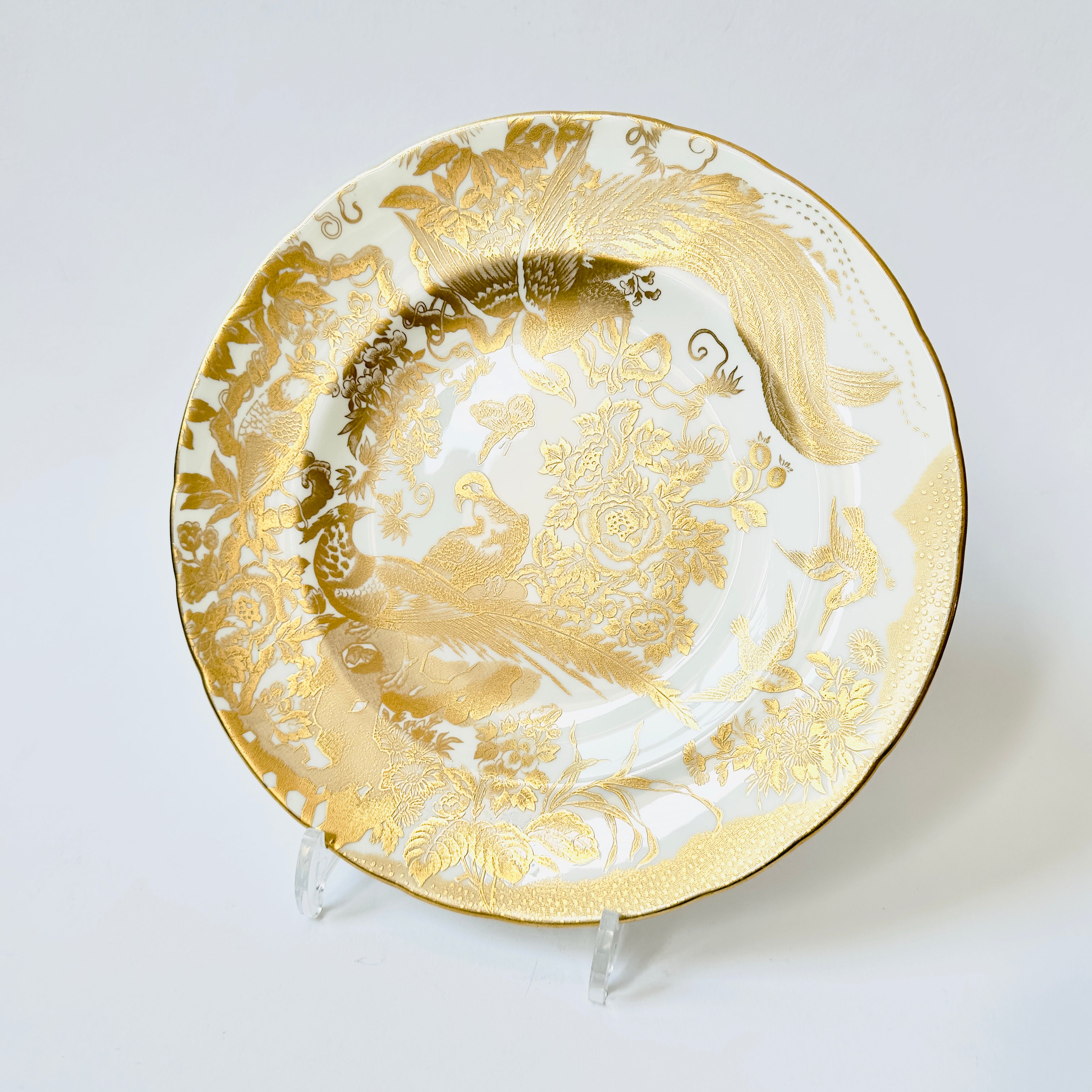Vintage Royal Crown Derby Aves Gold Dinner Plate (27cm) | English Bone China