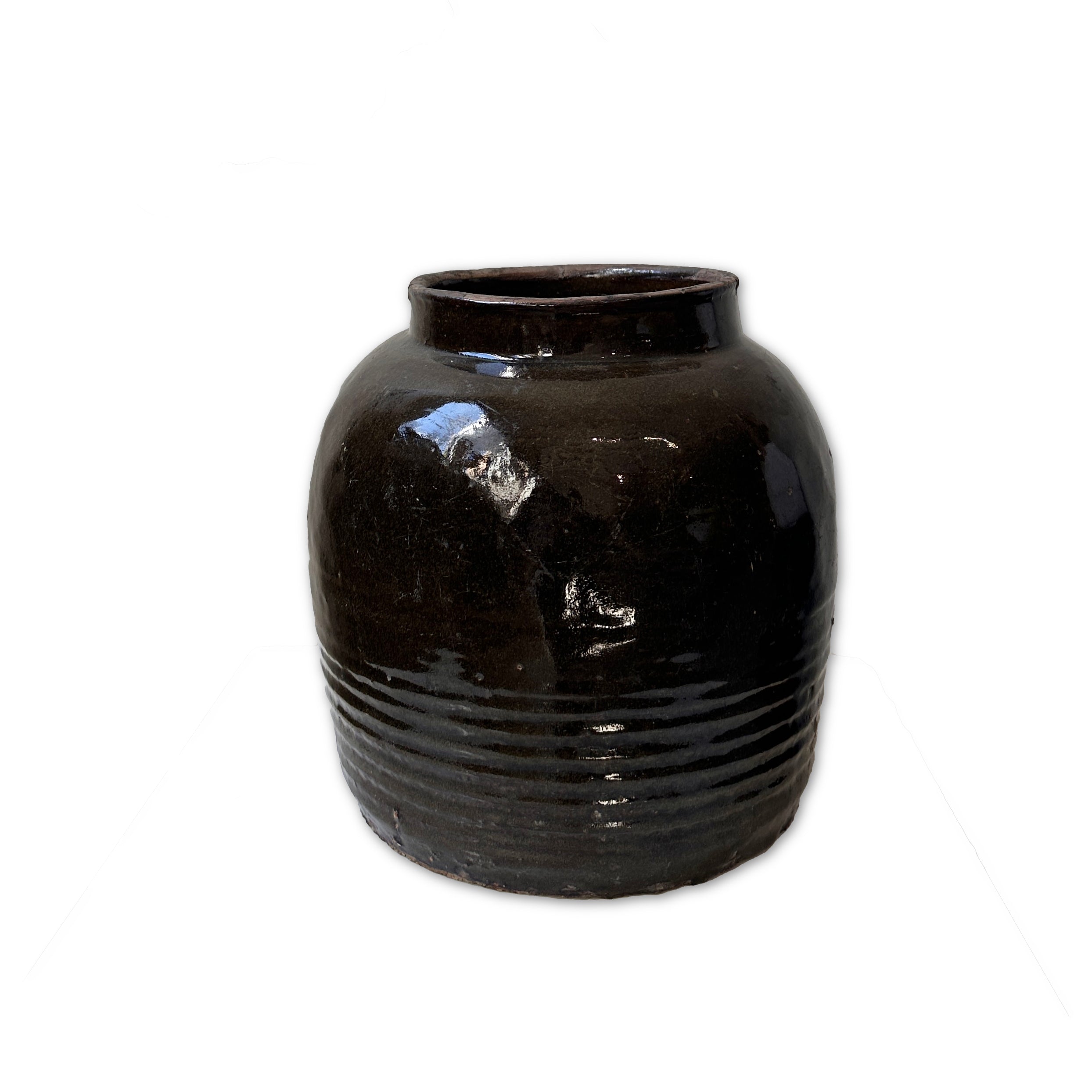 Vintage Chinese Black Ceramic Pot - 002