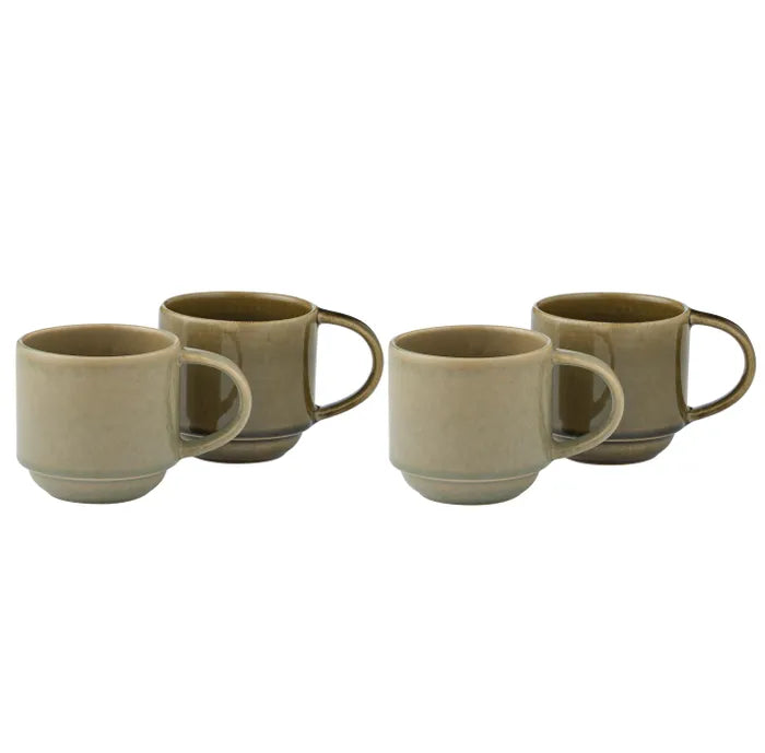 Calice Set 4 Ceramic Mug 9cm - Olive