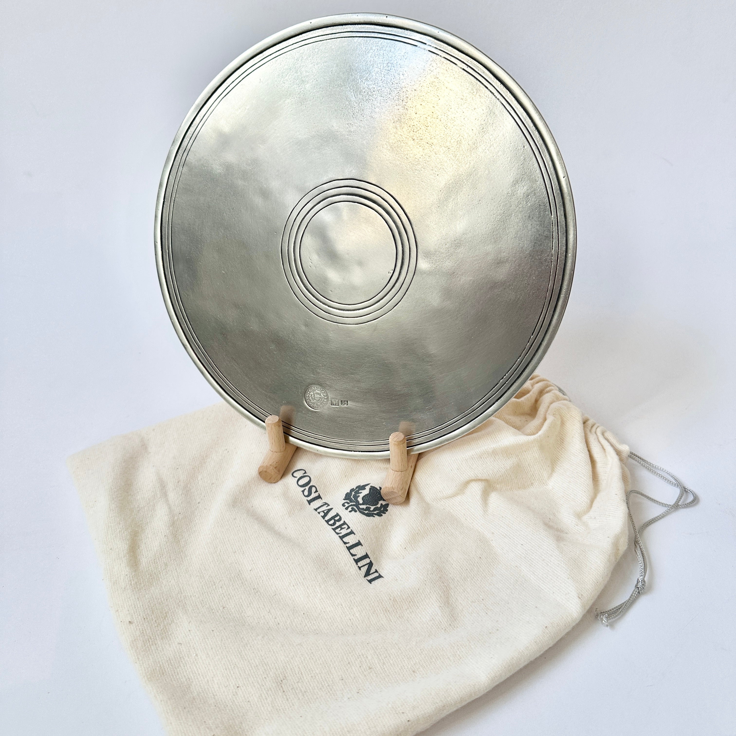 Palio Circular Table Trivet/Placemat- 25 cm Diameter - Handcrafted in Italy - Pewter