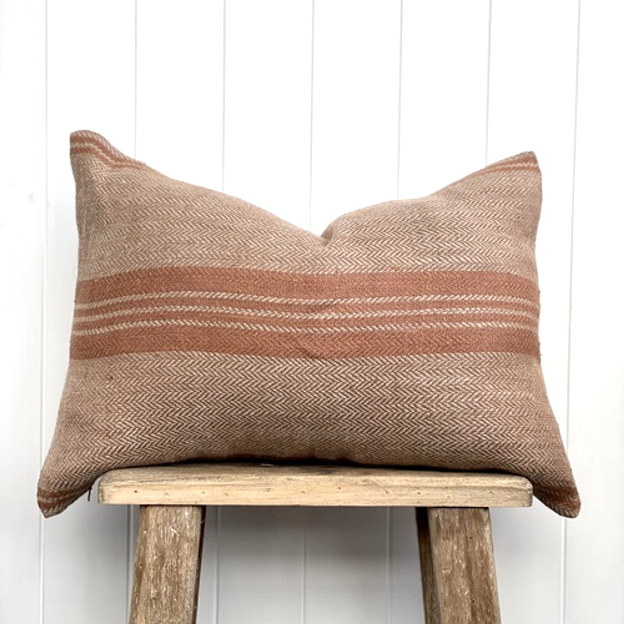 Empire Herringbone Cushion - Rust 40 x 60cm