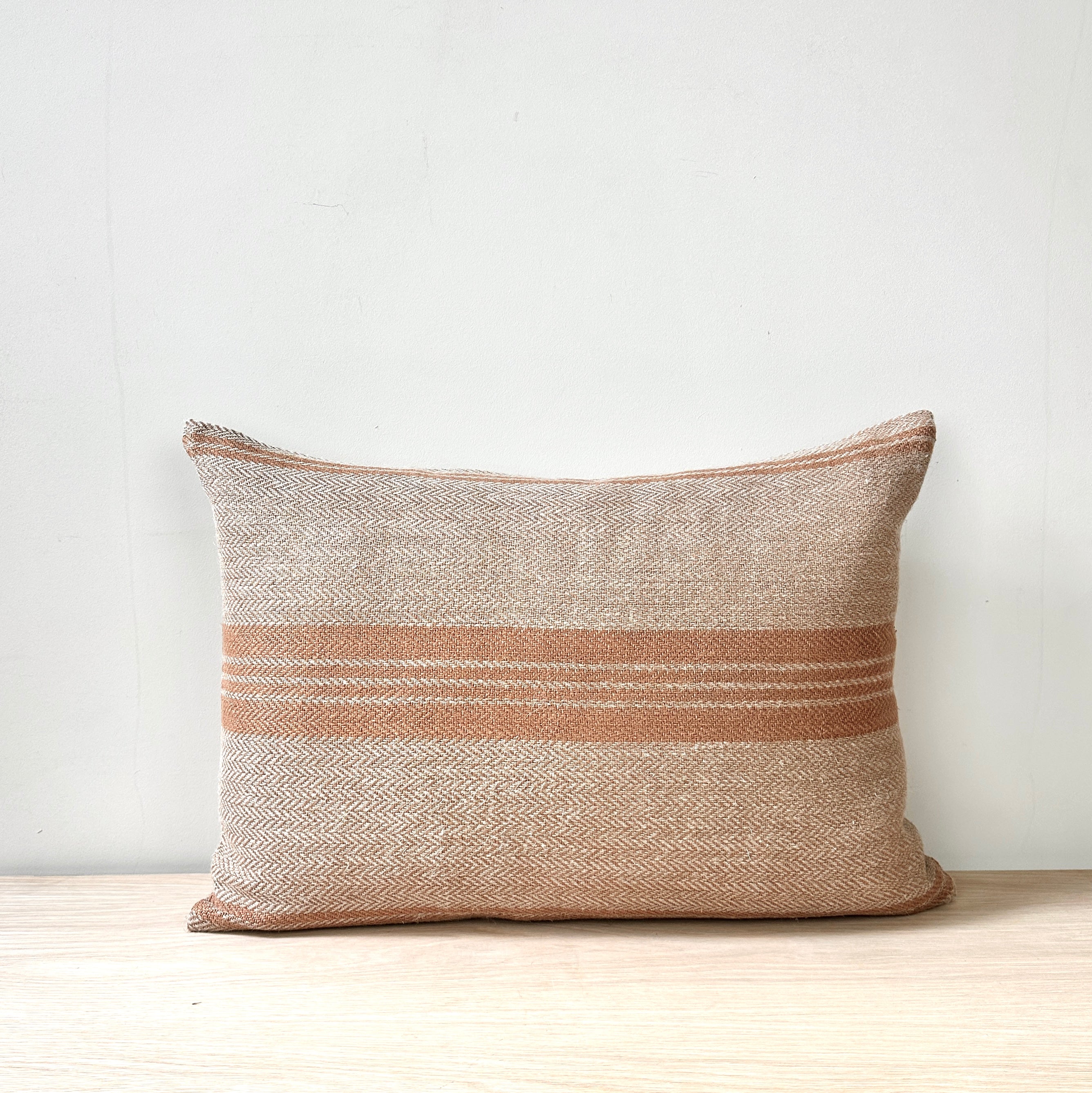 Empire Herringbone Cushion - Rust 40 x 60cm