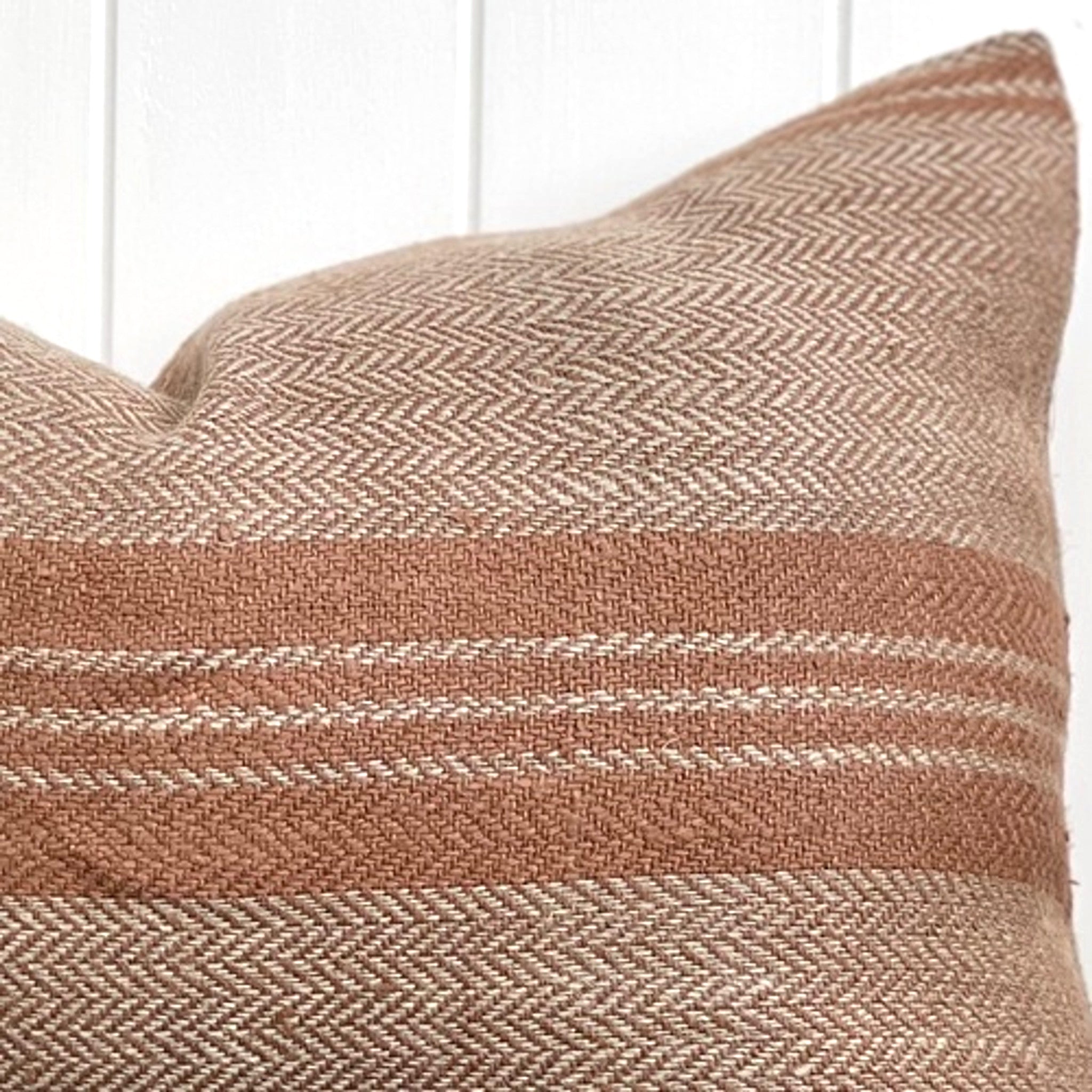 Empire Herringbone Cushion - Rust 40 x 60cm