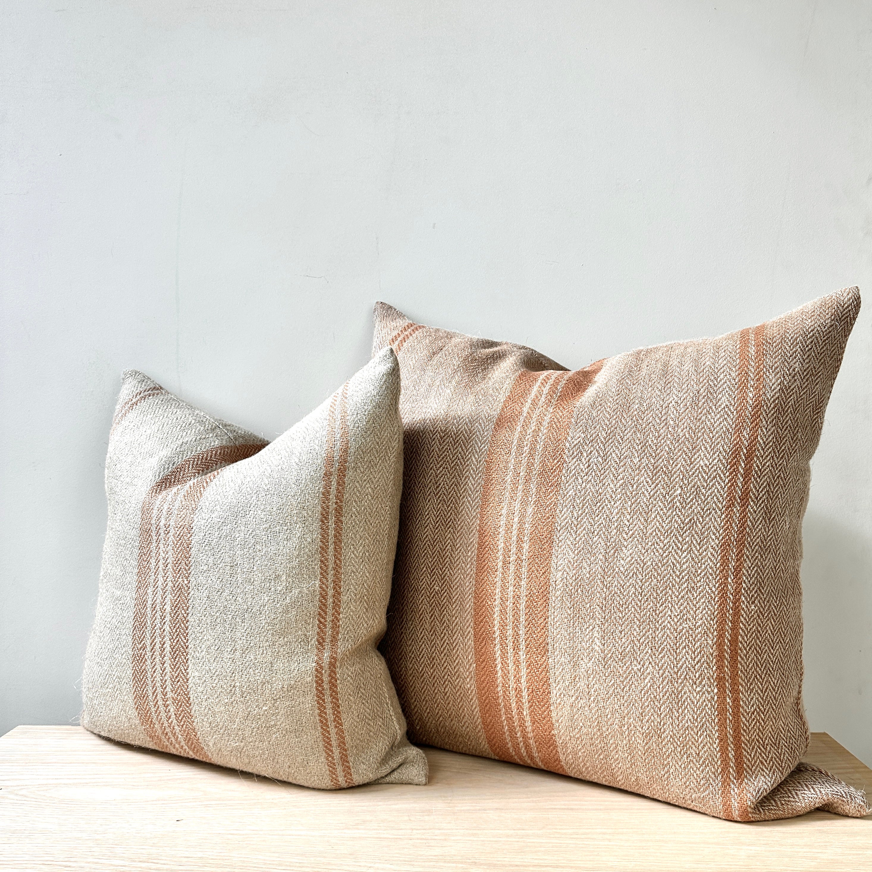 Empire Herringbone Cushion - Rust 60 x 60cm