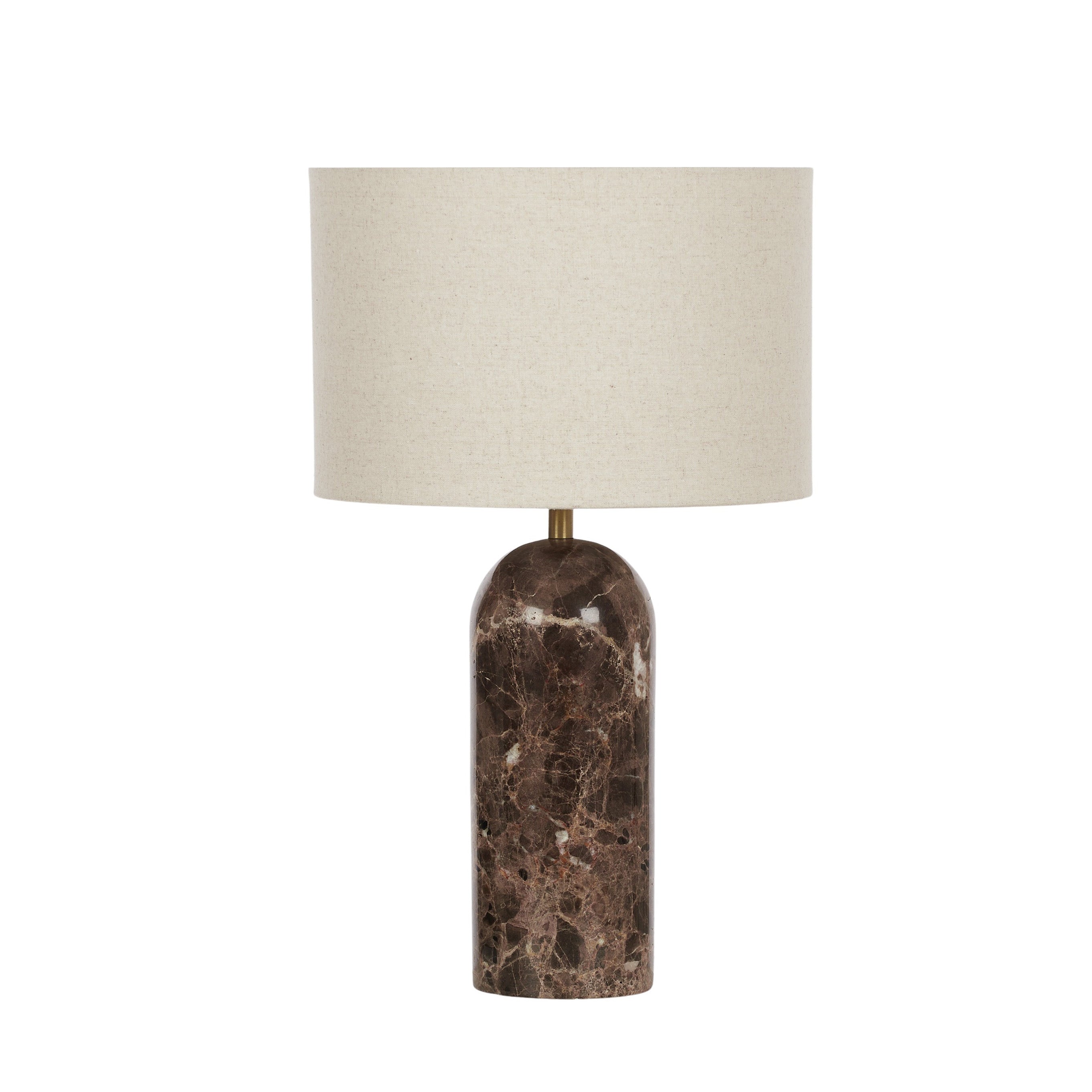 Lucia Marble Lamp - Linen Shade - Rodwell & Astor