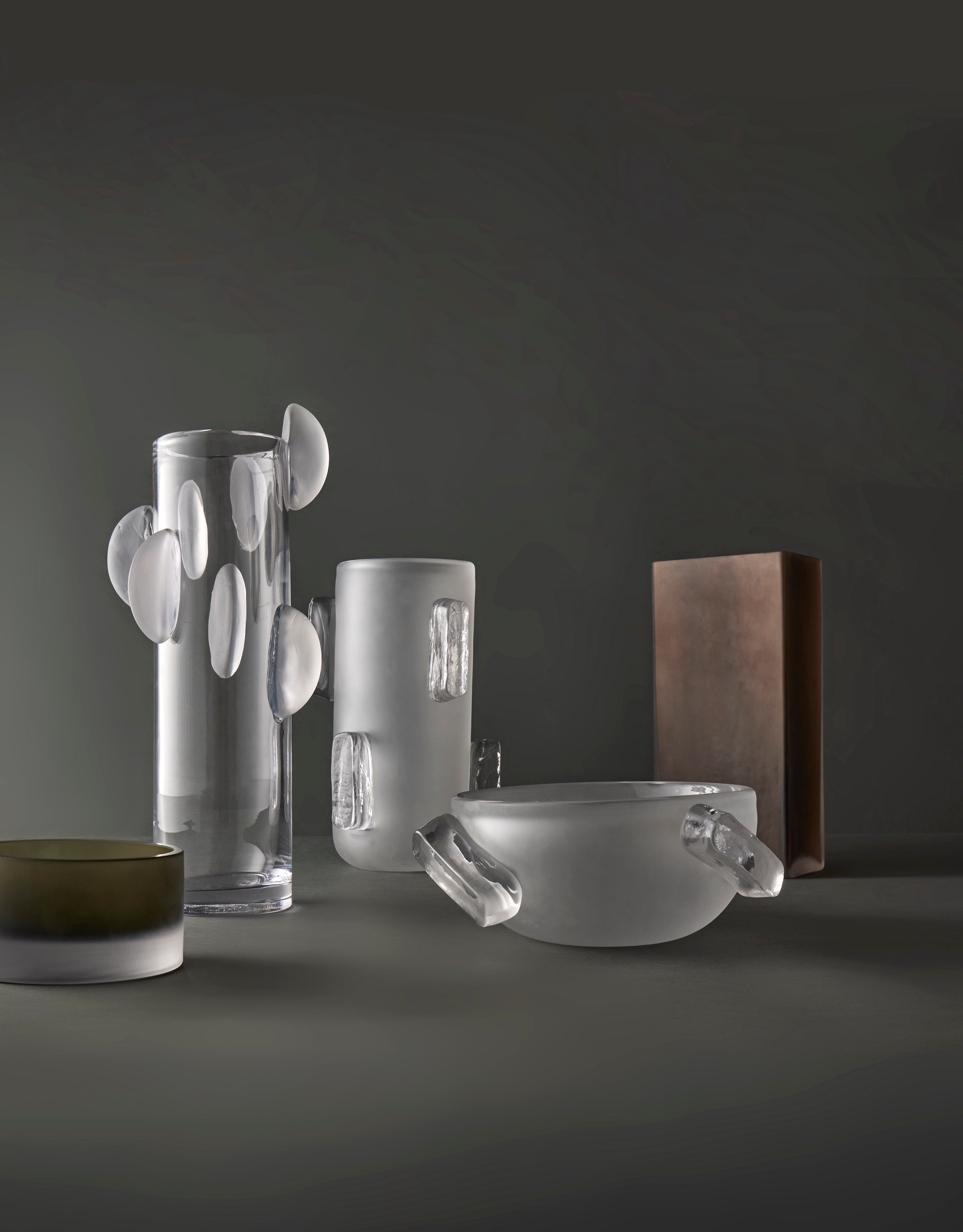 GRAND DESIGNS Kalev Large Glass Vase - Amber