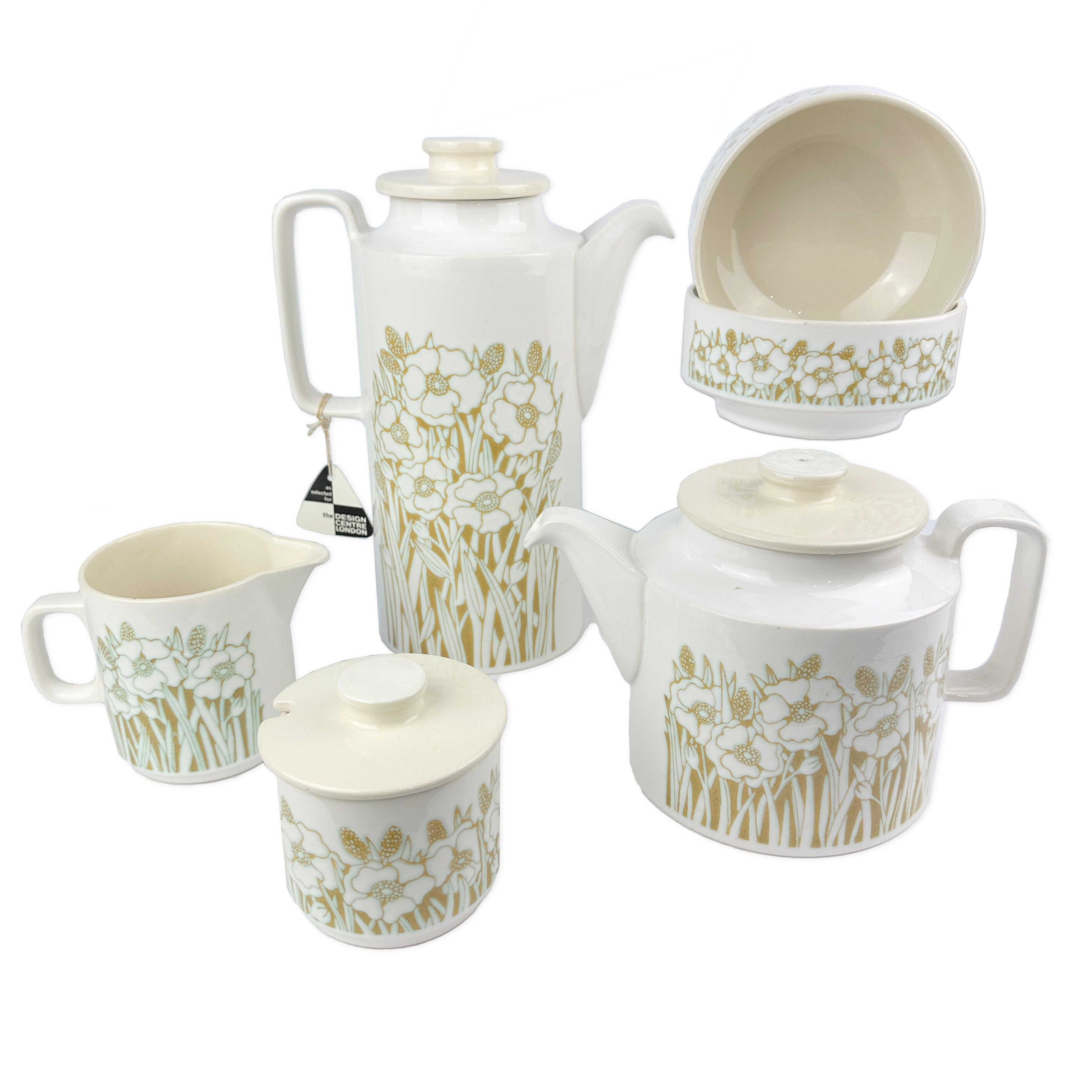 Vintage Hornsea “Fleur” Set - Designed by Sara Vardy, 1970s