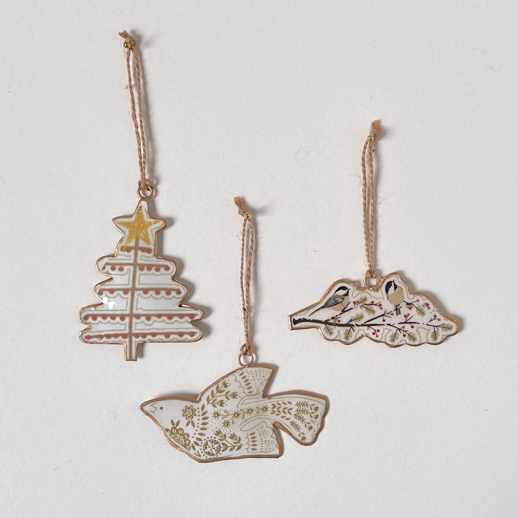 Recycled Metal Hanging Ornament - Naïve Bird