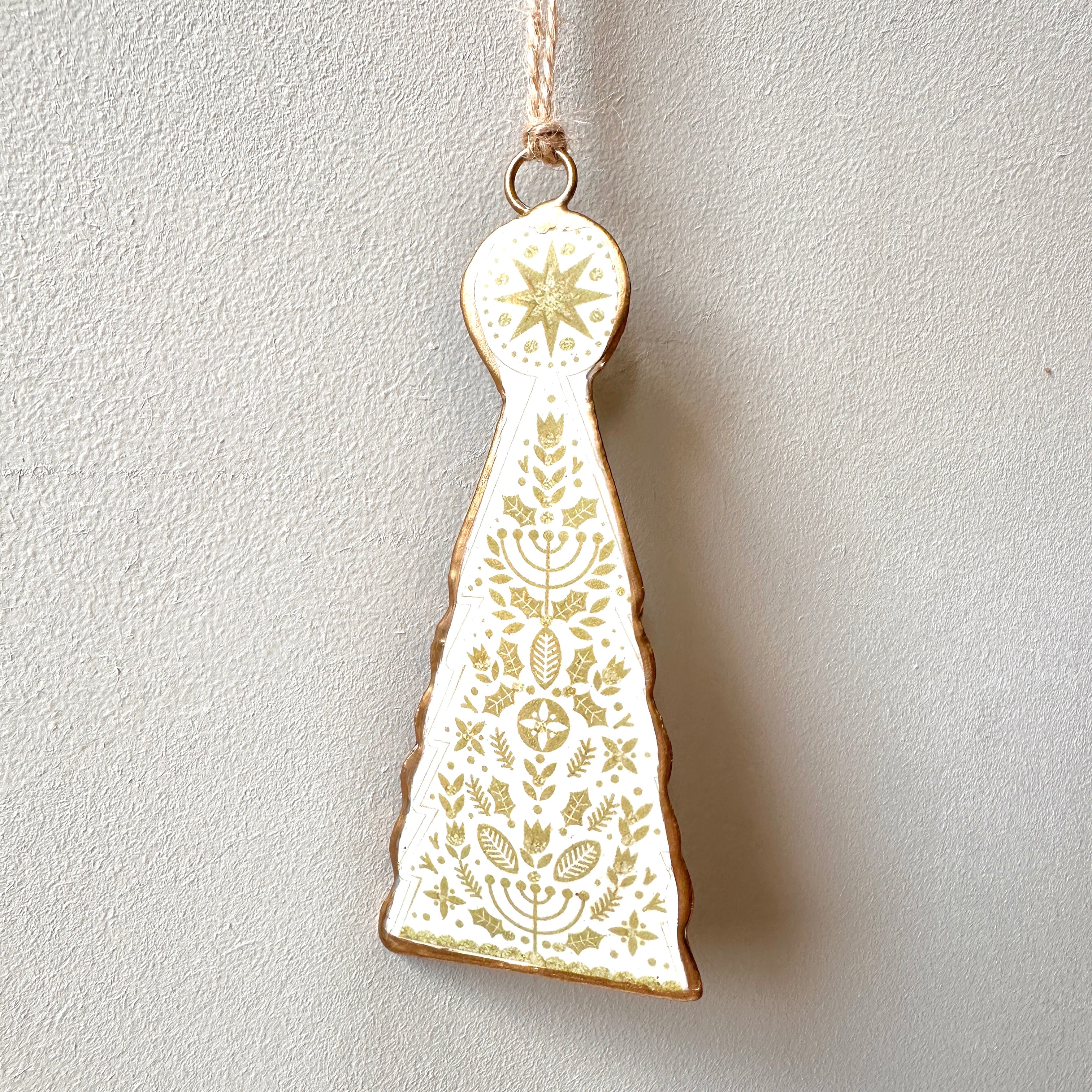 Recycled Metal Hanging Ornament - Naïve Tree