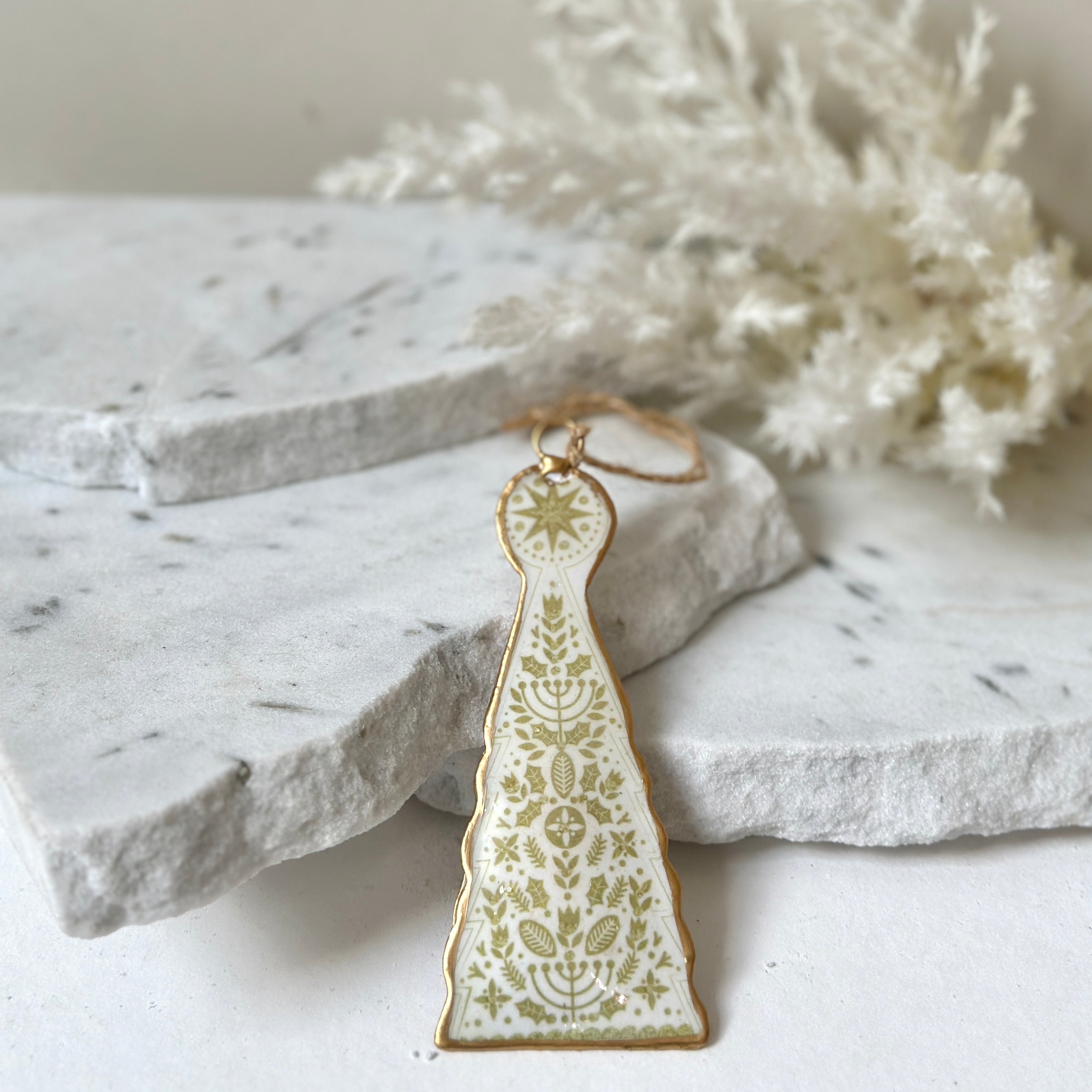 Recycled Metal Hanging Ornament - Naïve Tree