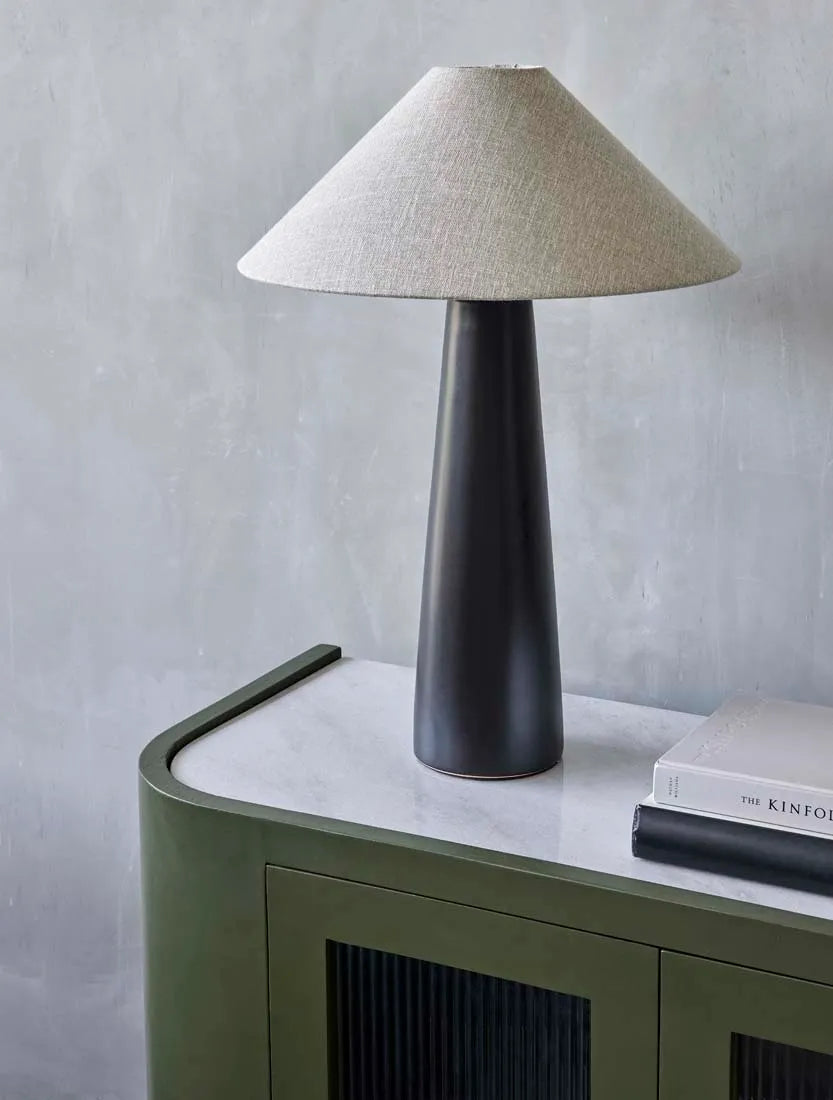 GLOBEWEST Lorne Canopy Table Lamp - Matt Black
