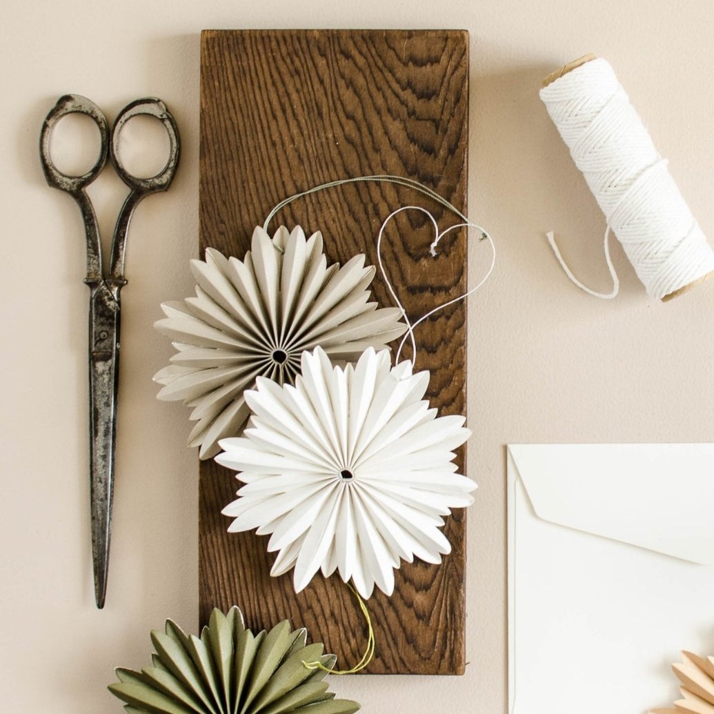 Paper Star Ornament - Flaxseed