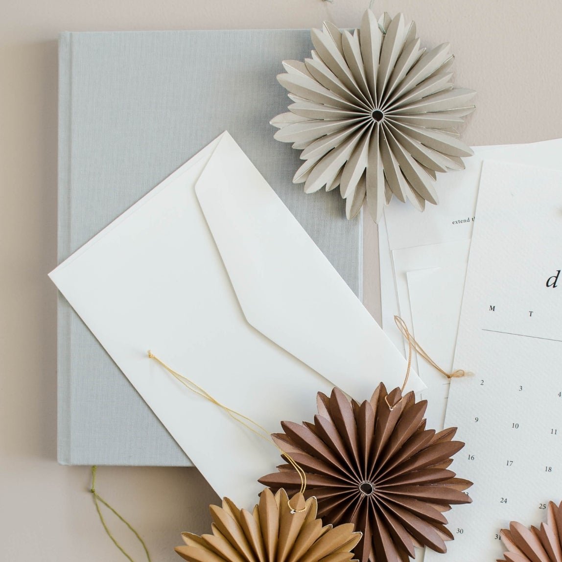 Paper Star Ornament - Linen
