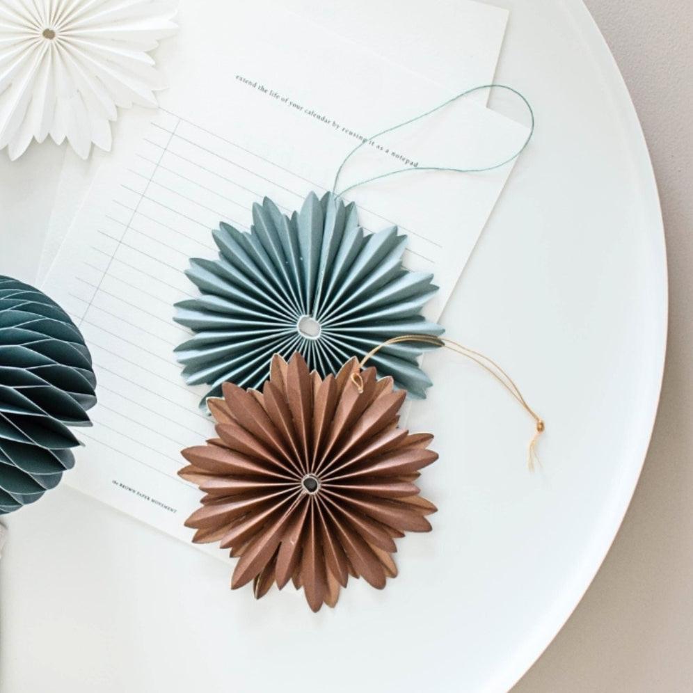 Paper Star Ornament - Rust