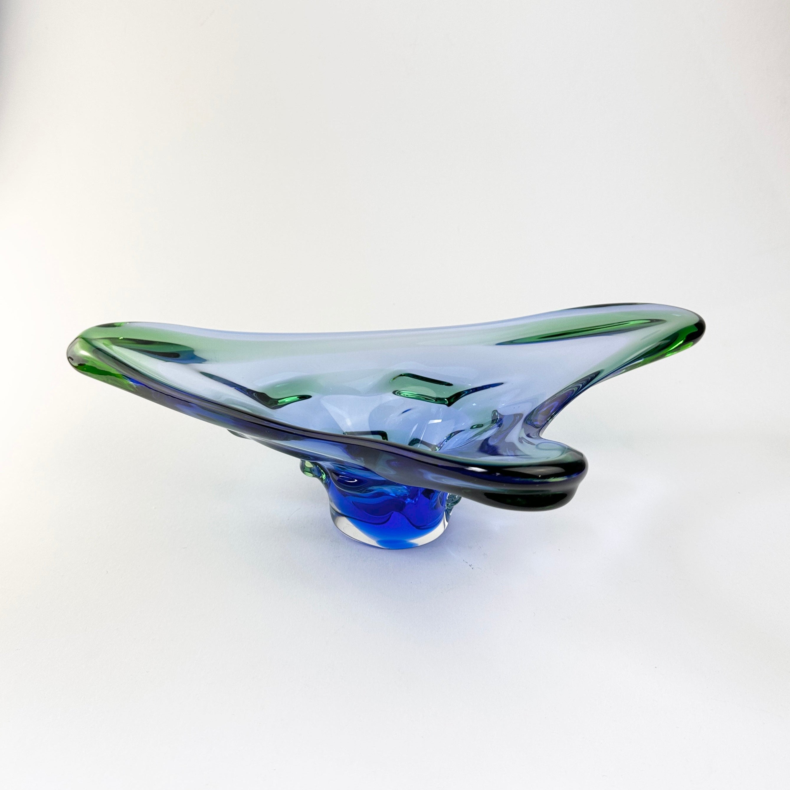 1960s Niagara Bowl by František Zemek for Sklarna Mstisov, Czechoslovakia