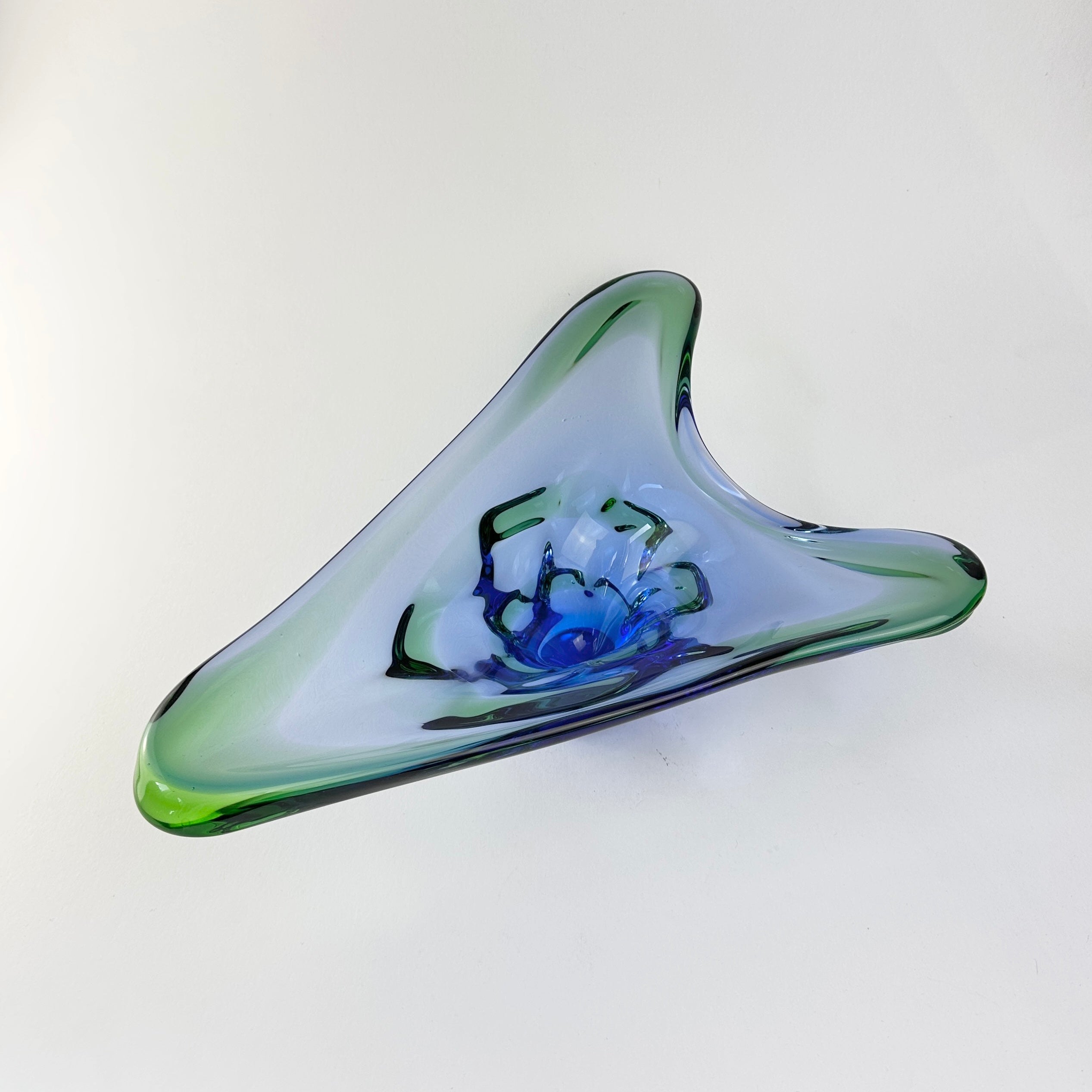 1960s Niagara Bowl by František Zemek for Sklarna Mstisov, Czechoslovakia