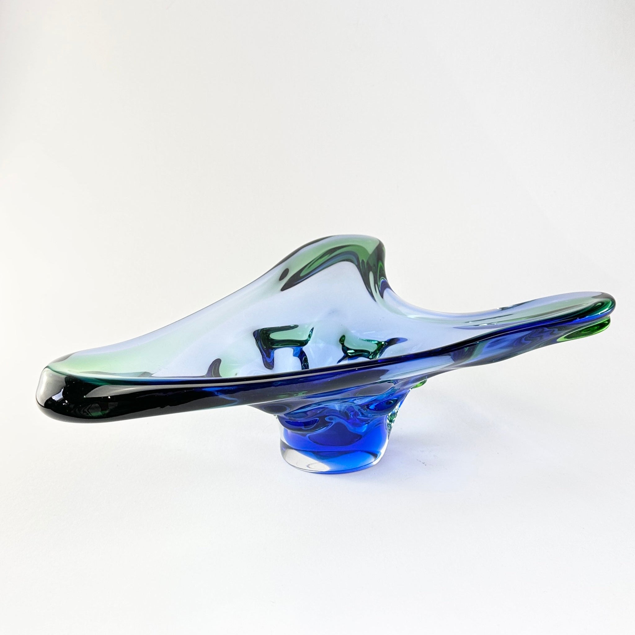 1960s Niagara Bowl by František Zemek for Sklarna Mstisov, Czechoslovakia