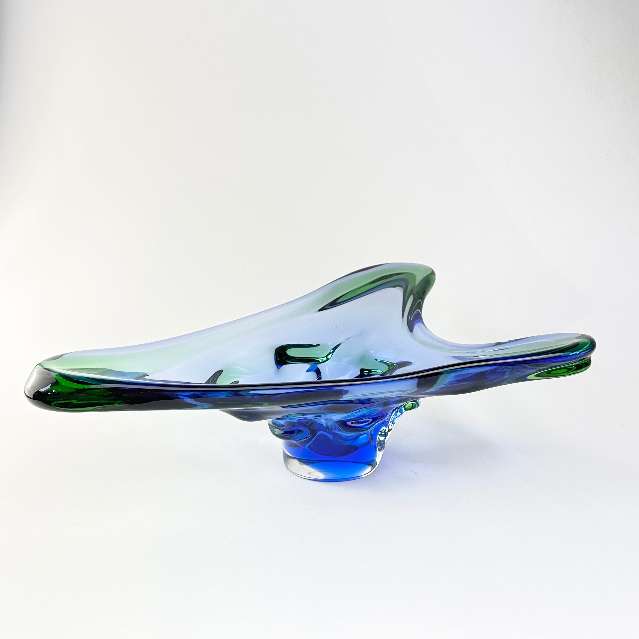 1960s Niagara Bowl by František Zemek for Sklarna Mstisov, Czechoslovakia