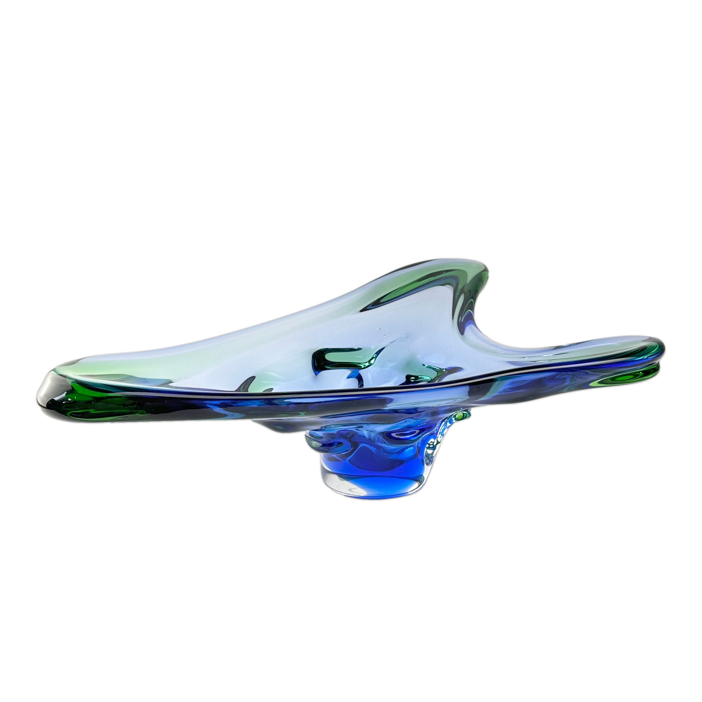 1960s Niagara Bowl by František Zemek for Sklarna Mstisov, Czechoslovakia