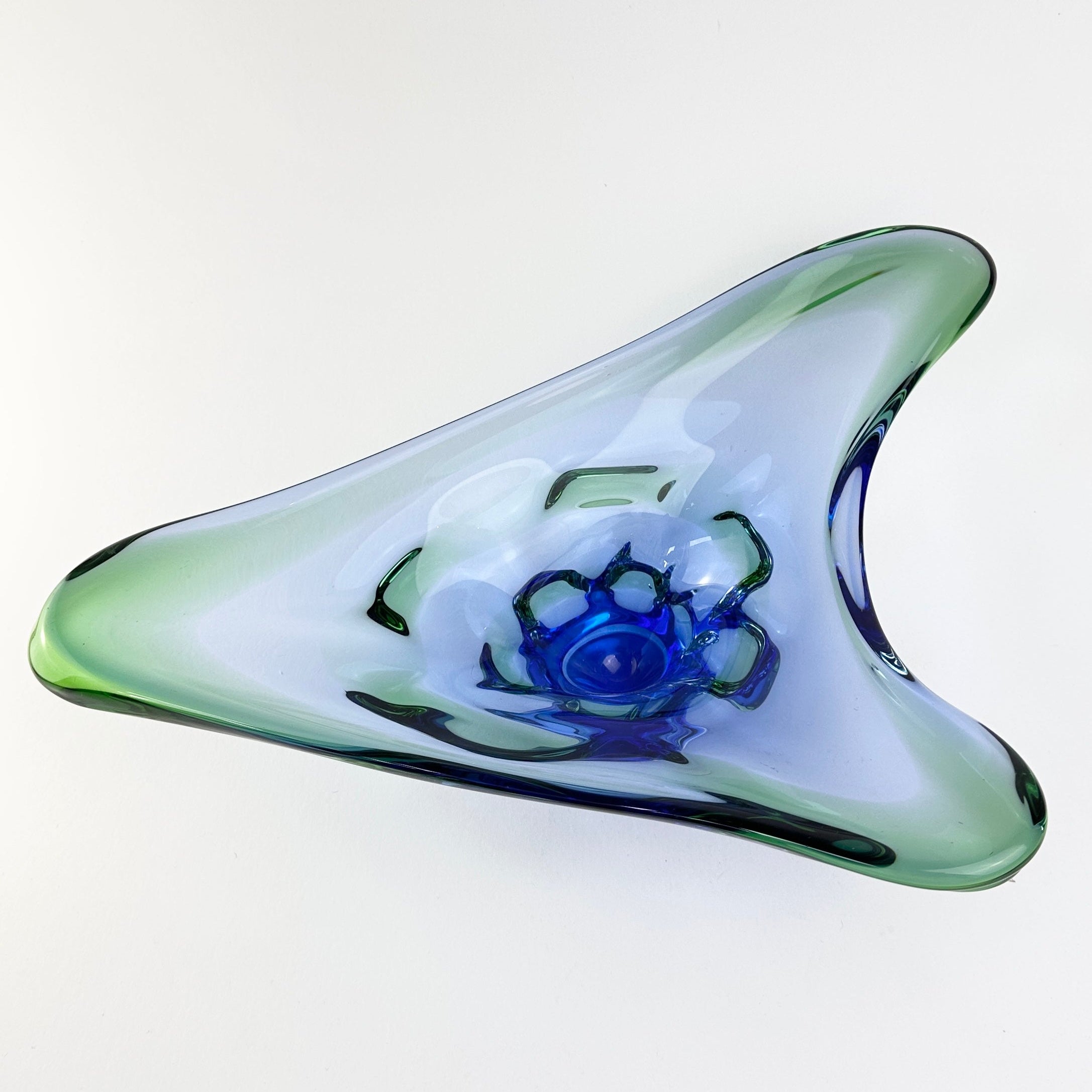 1960s Niagara Bowl by František Zemek for Sklarna Mstisov, Czechoslovakia