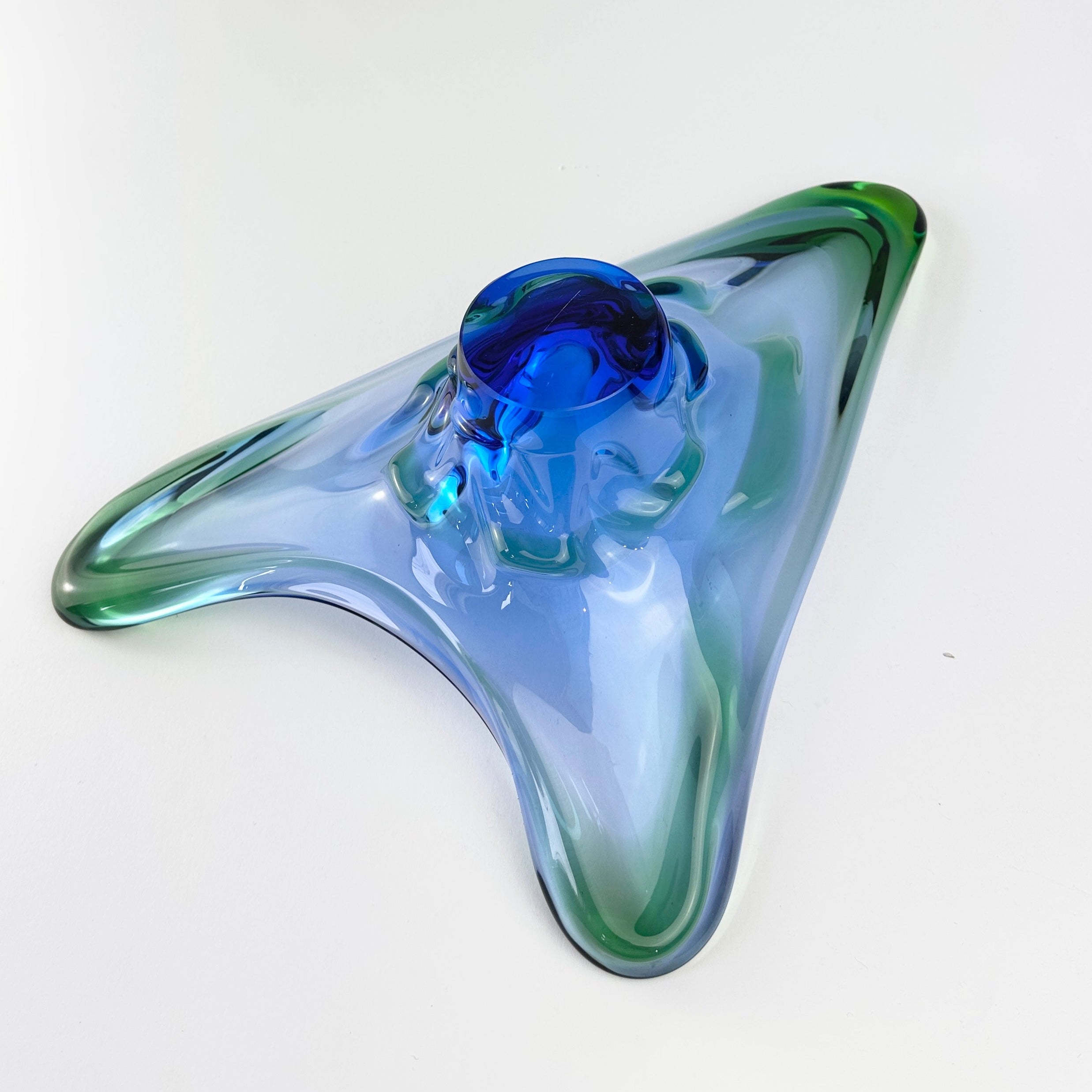 1960s Niagara Bowl by František Zemek for Sklarna Mstisov, Czechoslovakia