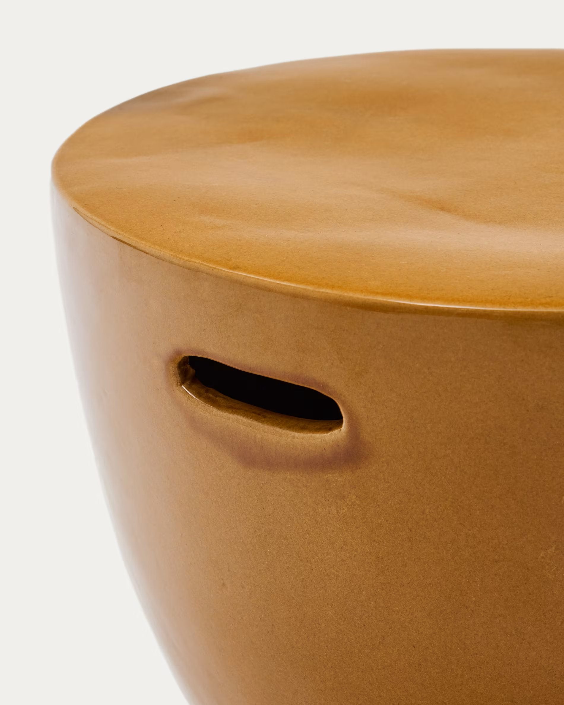 Oster Mustard Ceramic Stool - Indoor & Outdoor