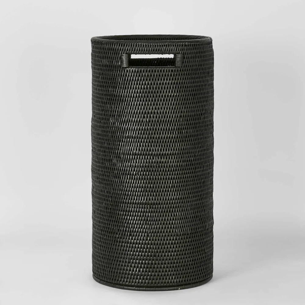 Paume Rattan Umbrella Stand - Black