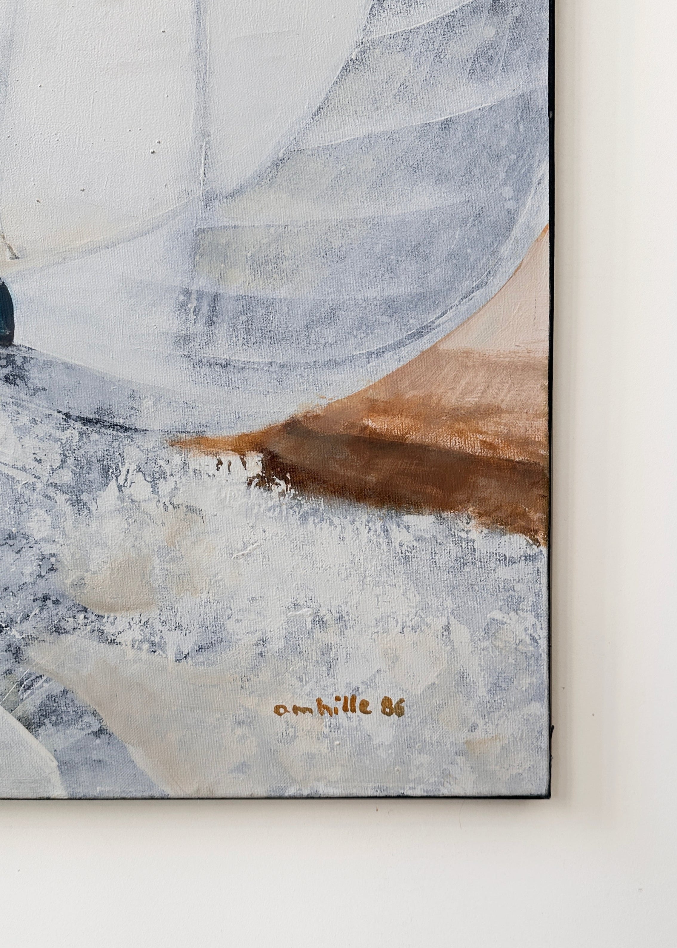 "Sous Spi" (Under Spinnaker)– Original Oil on Canvas by Paul Ambille (1986)