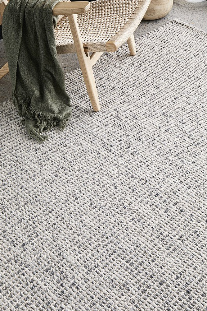 Riba 300 Rug - Grey Wool Rug Rodwell and Astor