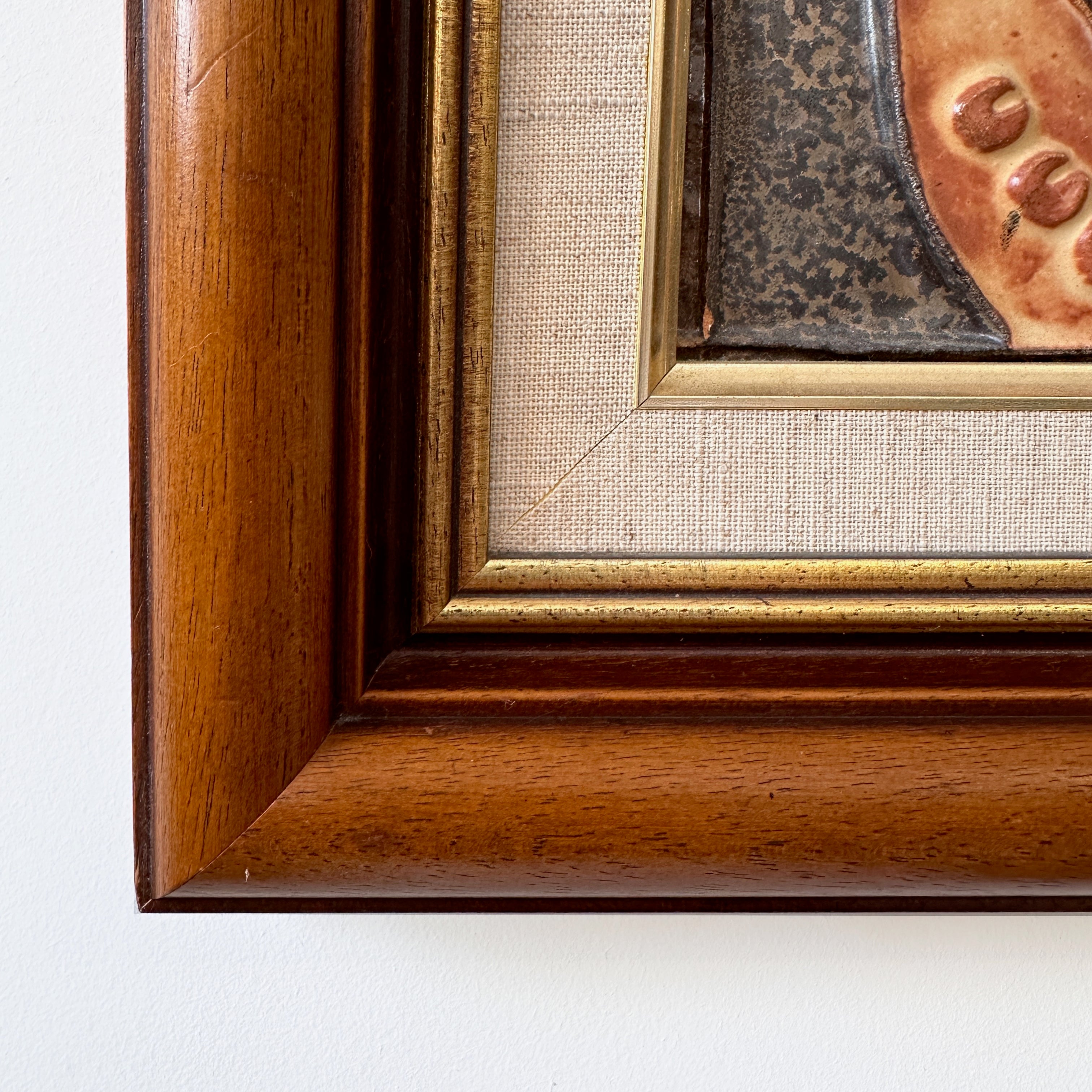 Ruth Faktorowicz – Ceramic Wall Plaque (Circa 1970) | Framed Modernist Relief