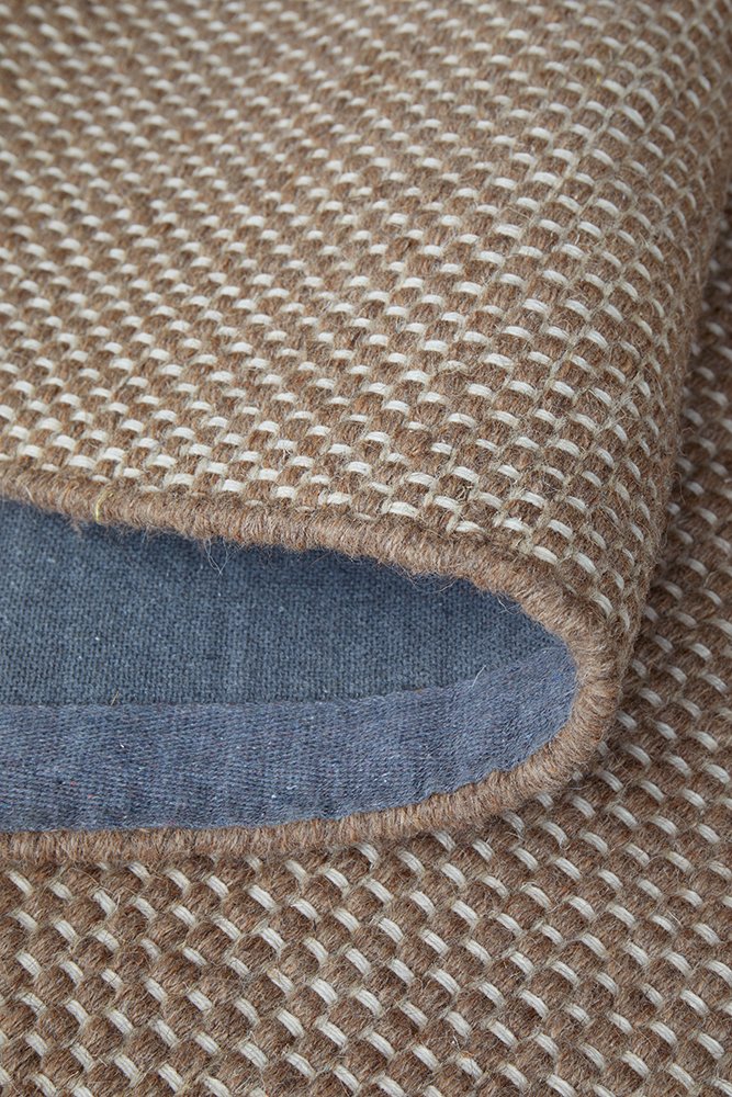 Bark Wool Flatweave Rug - Walnut