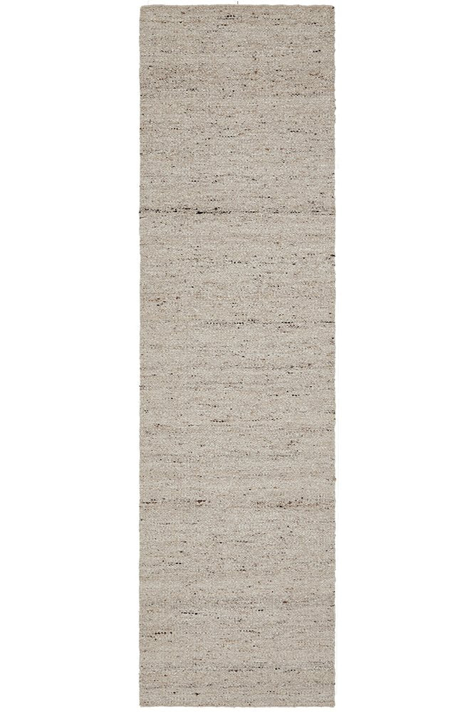 Elm Wool Flatweave Runner - Pepper
