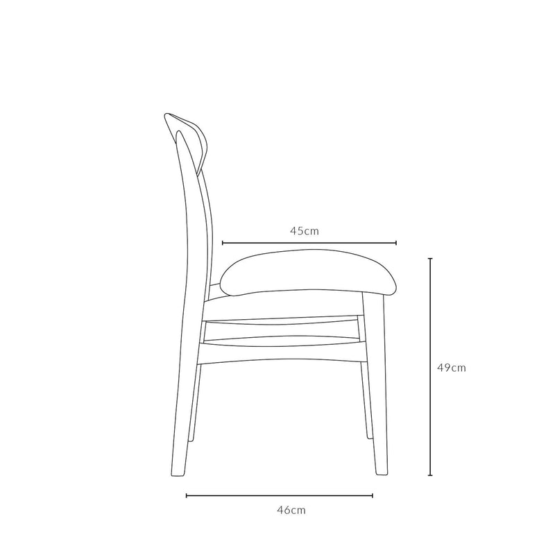Flinders Dining Chair - Messmate Dimensions
