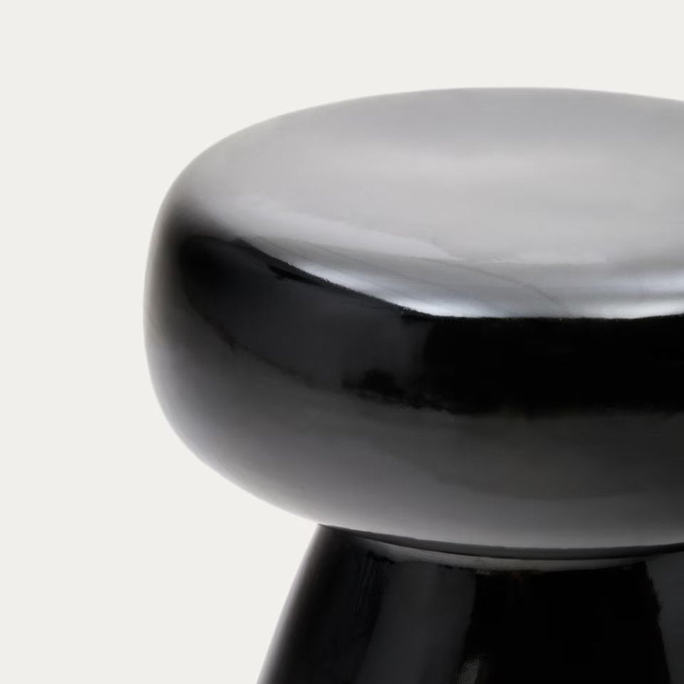 Svart Indoor & Outdoor Stool - Gloss Black