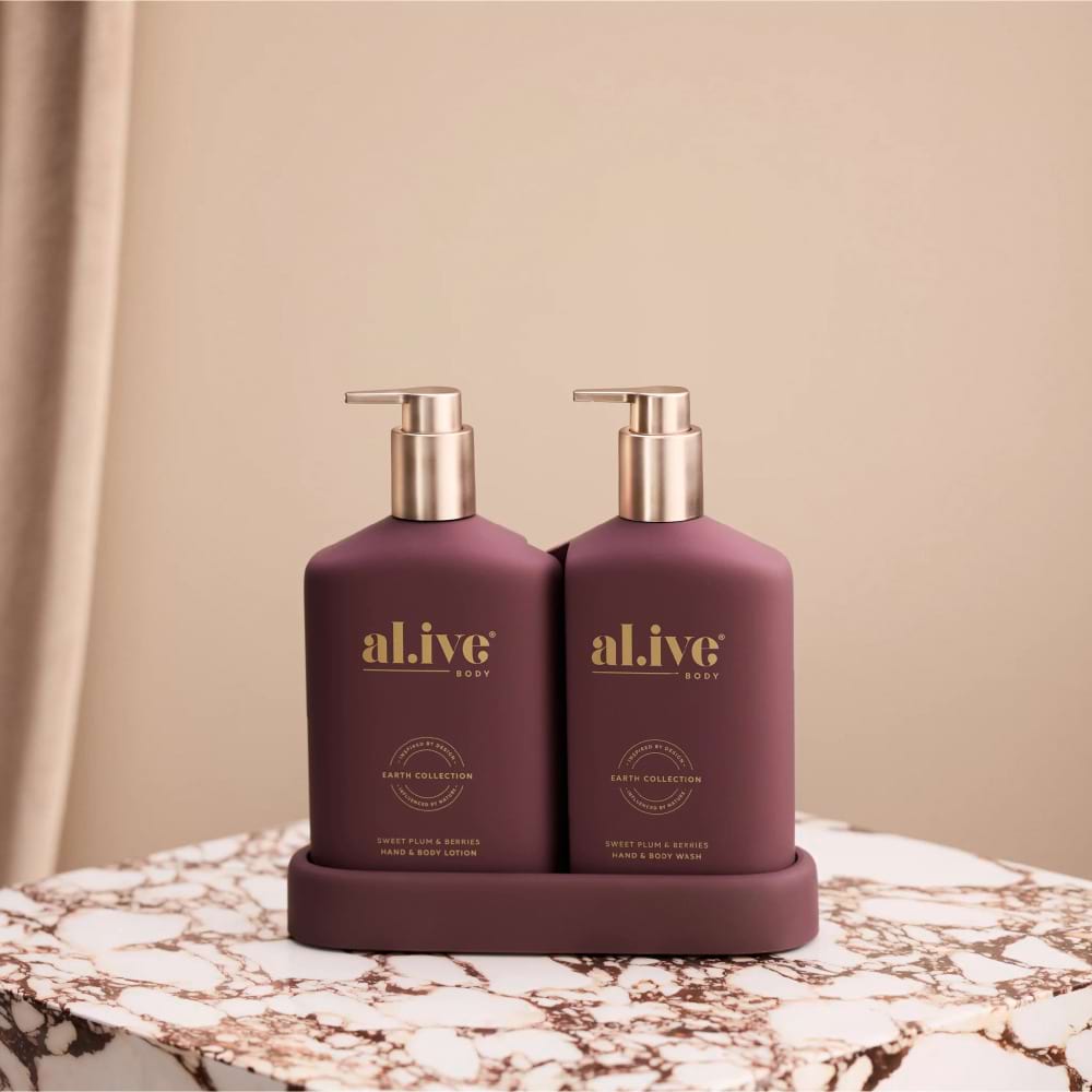 al.ive Wash & Lotion Duo +Tray - Sweet Plum & Berries