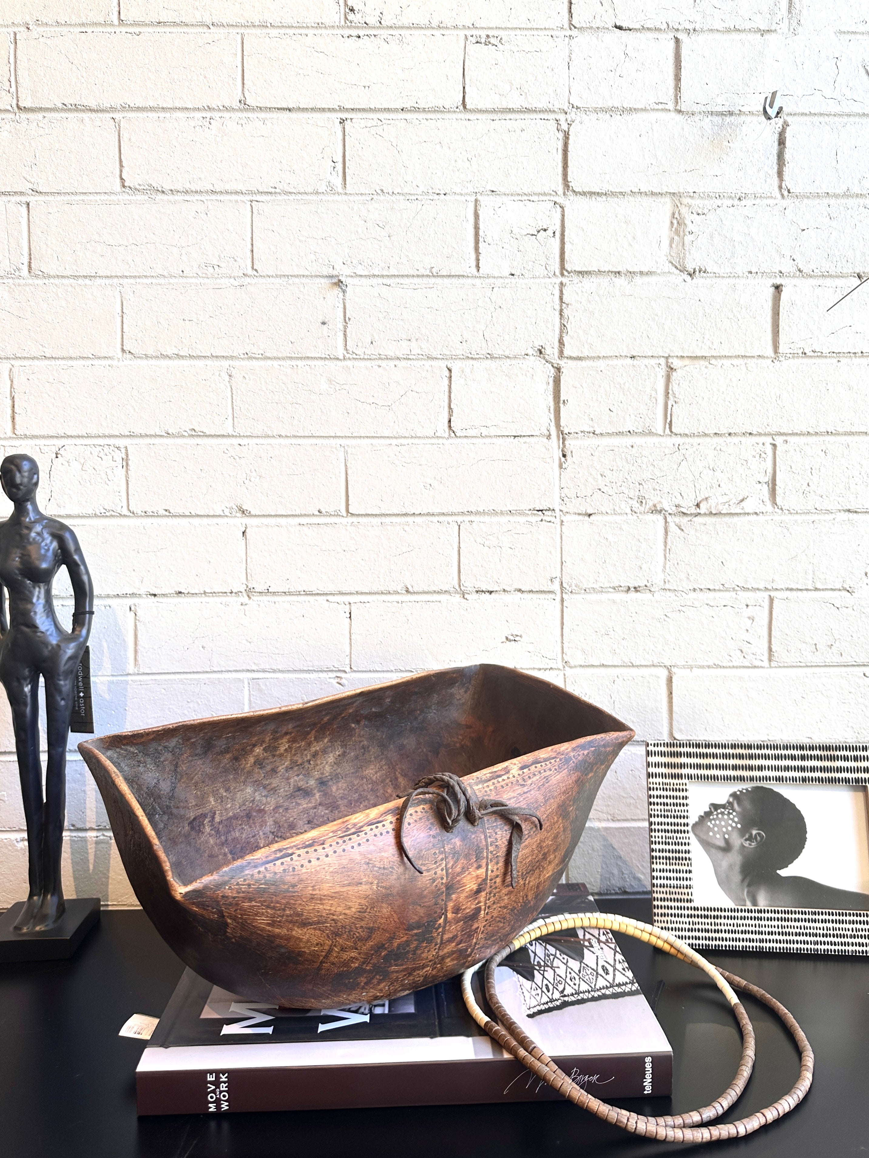 Vintage Turkana Oval Wood Bowl - 41cm
