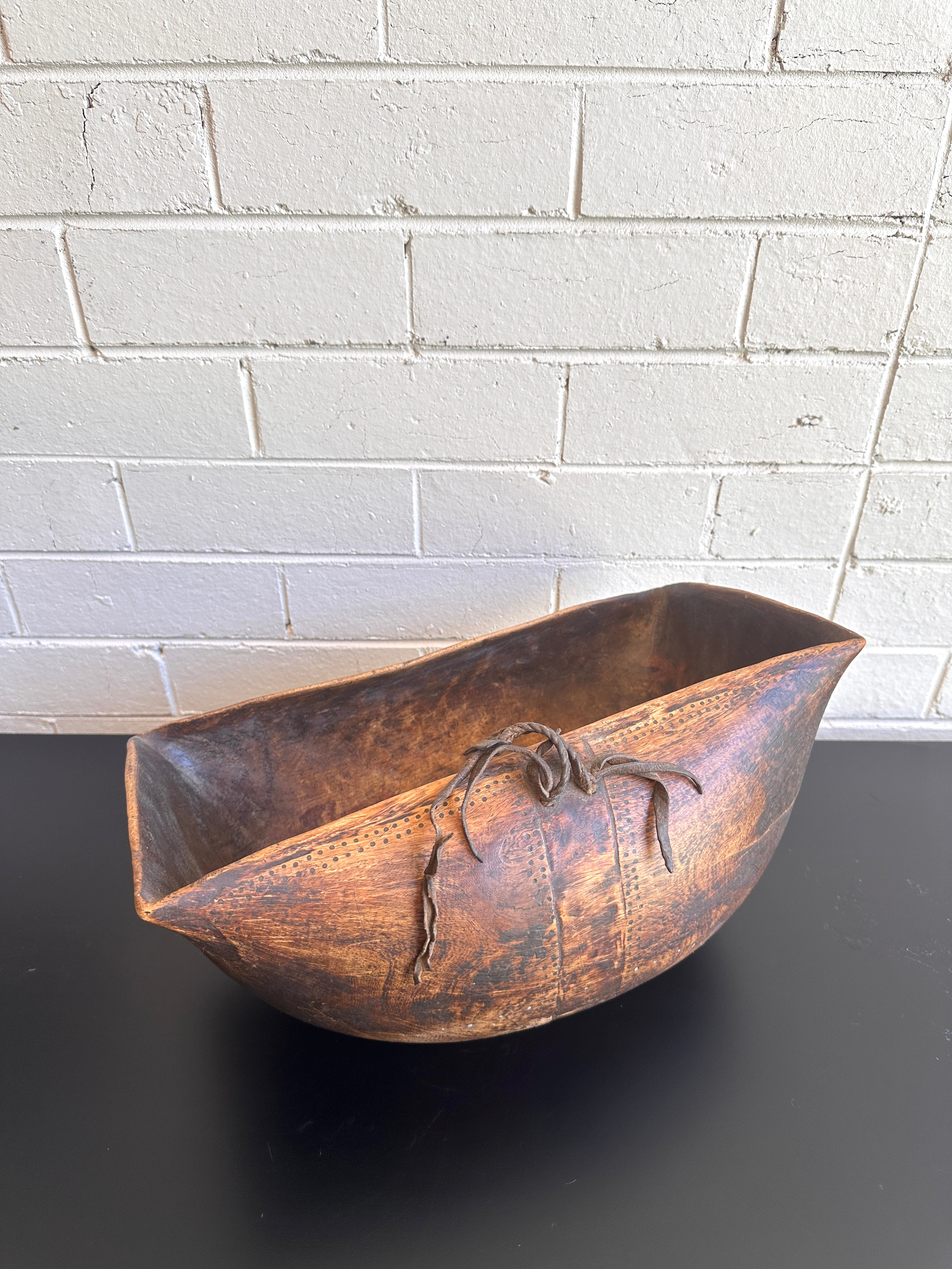 Vintage Turkana Oval Wood Bowl - 41cm