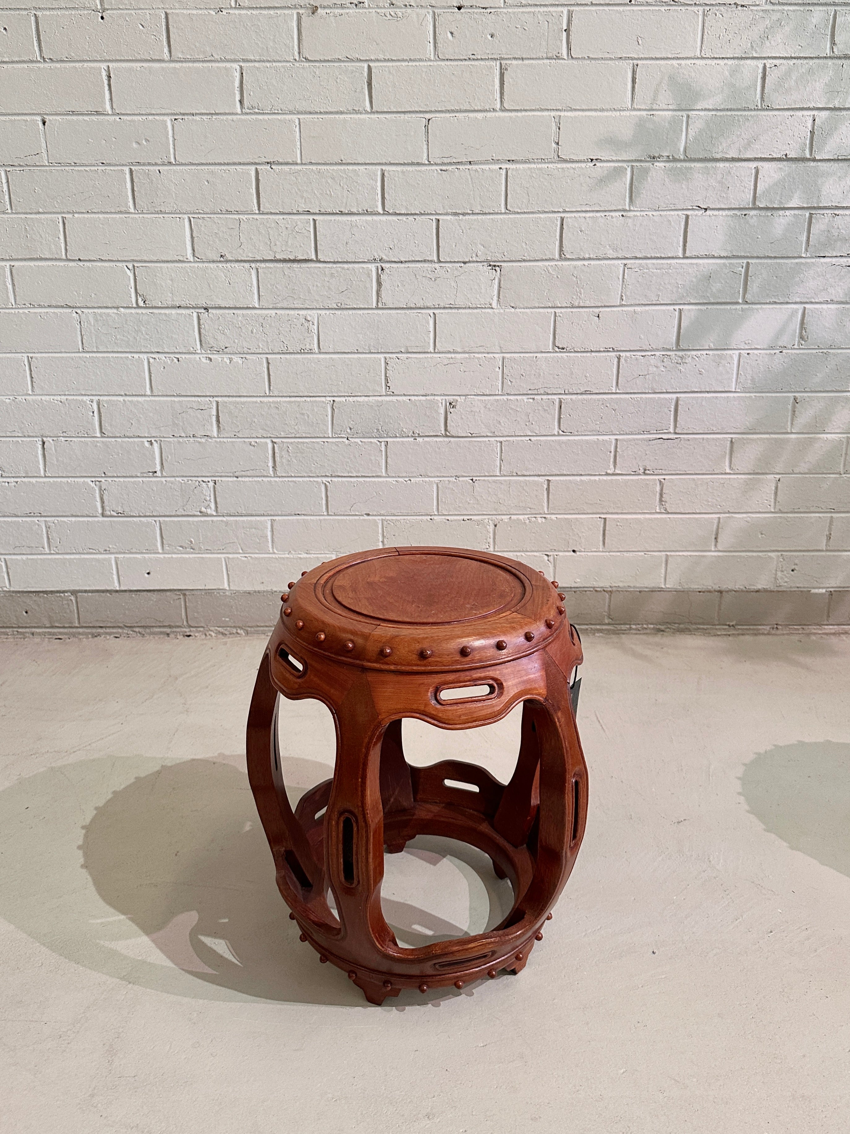 Early 20th Century Pair of Chinese Elm Barrel Seats
