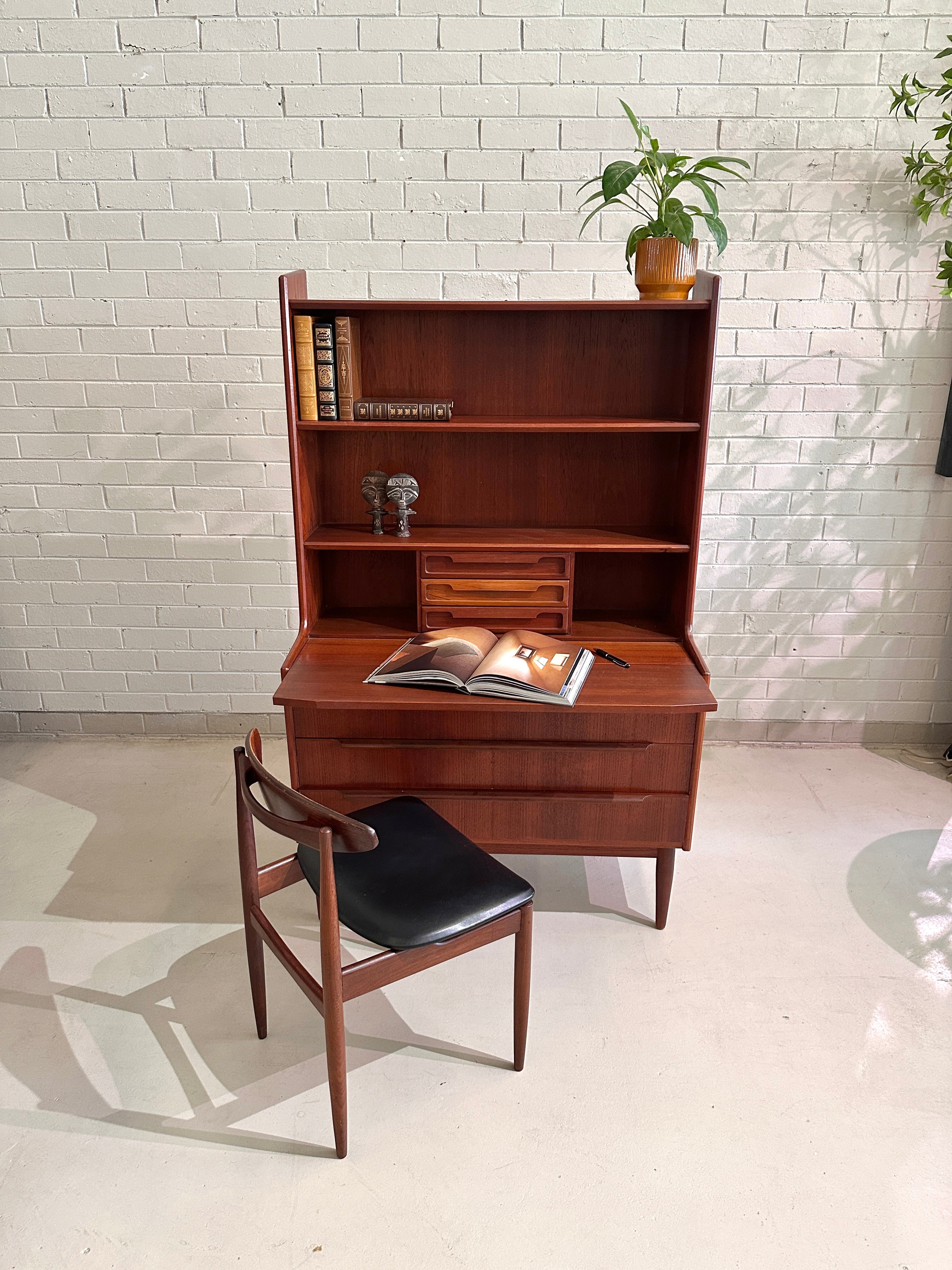 Vintage 1960s BRDR Teak Secretaire Desk