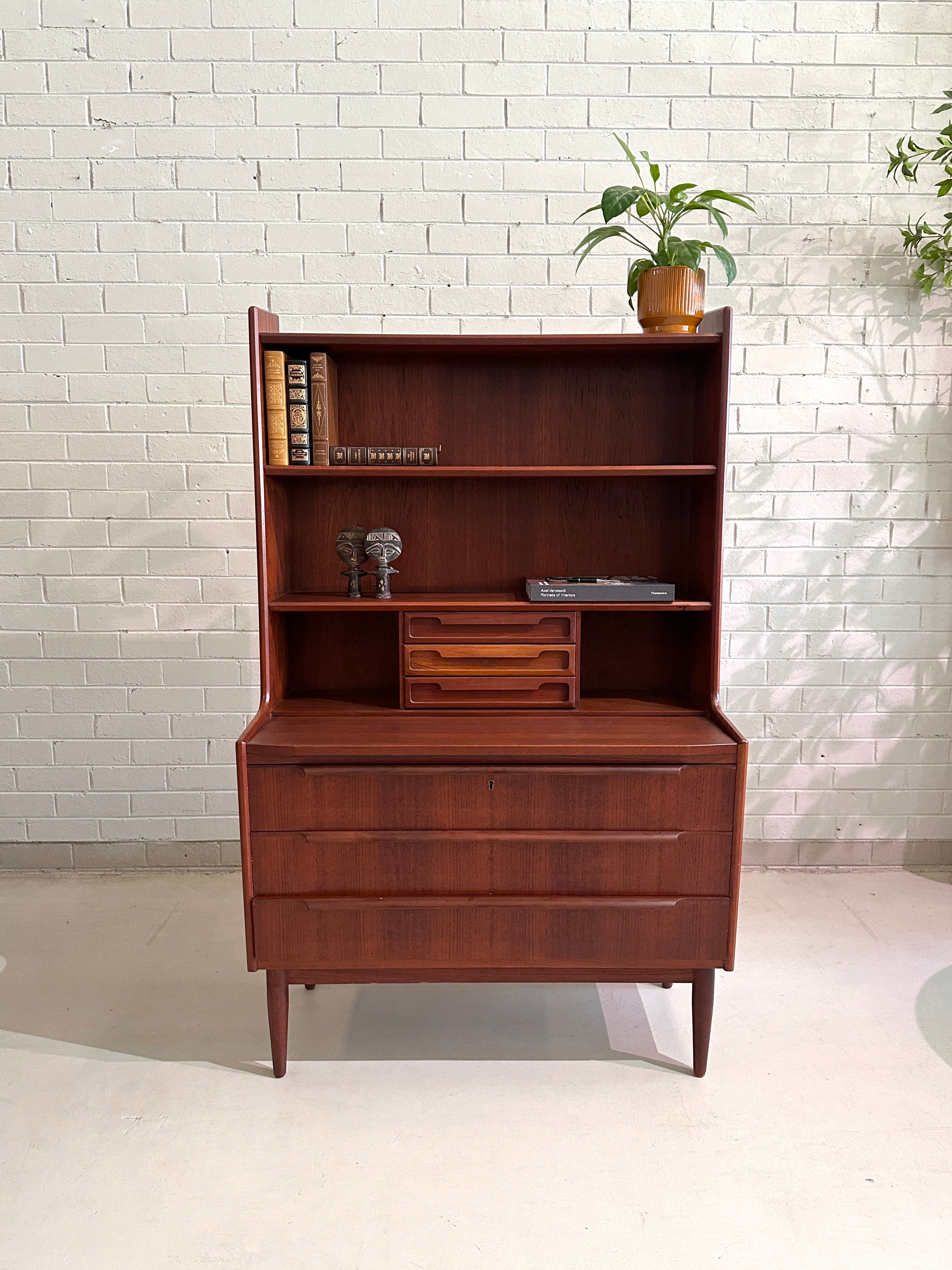 Vintage 1960s BRDR Teak Secretaire Desk