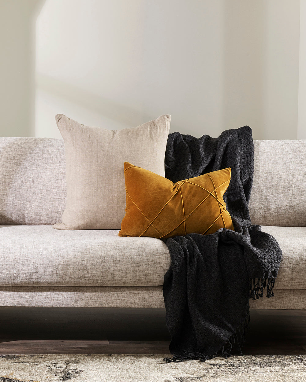 Alba Velvet Cushion - Toffee 35 x 50cm