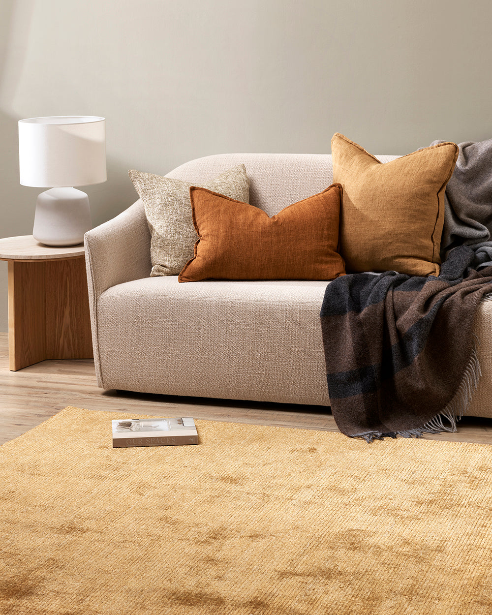 Rodwell and Astor BAYA Brunswick Throw - 100% New Zealand Wool Throw - Bracken