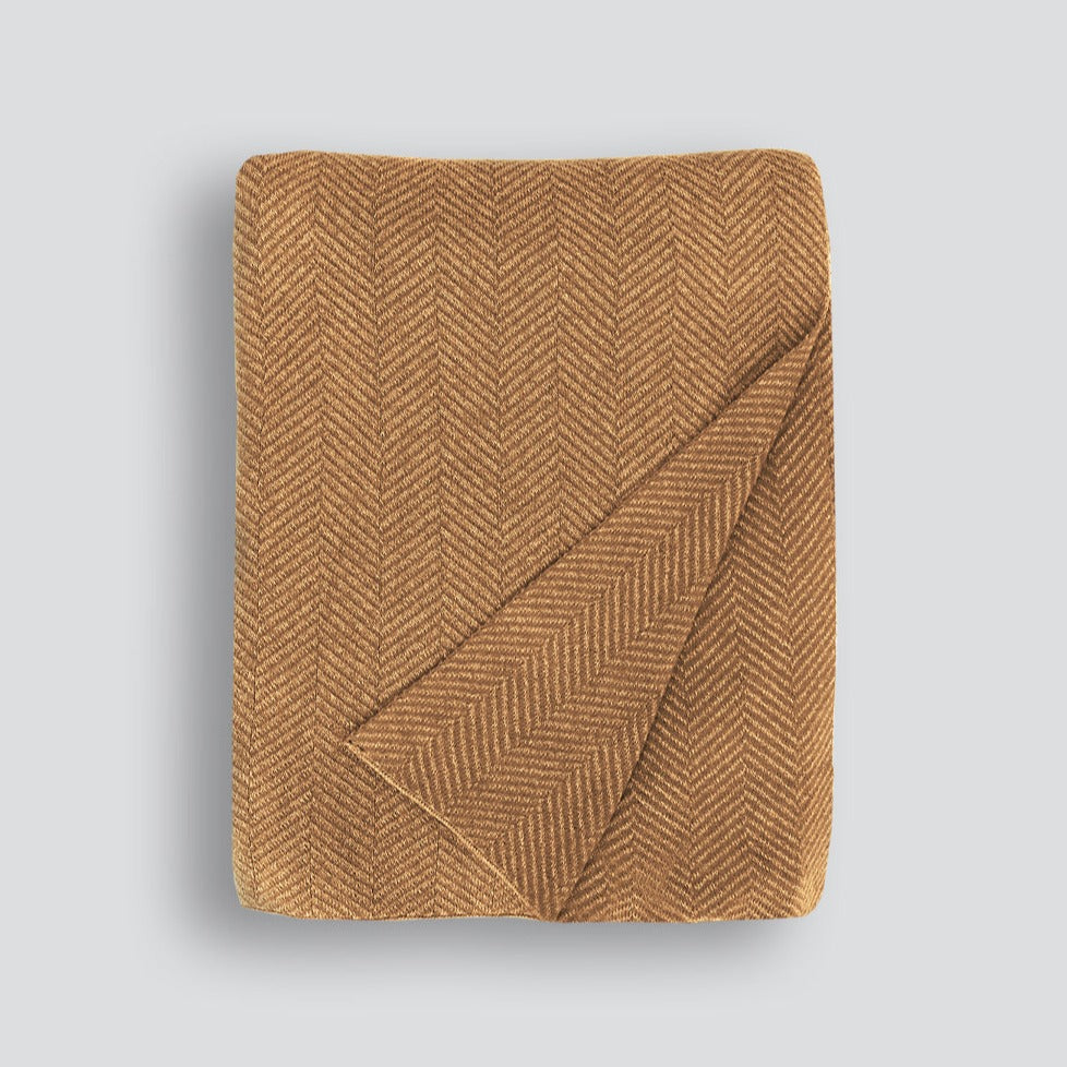 Carmelina Organic Cotton Throw - Spice